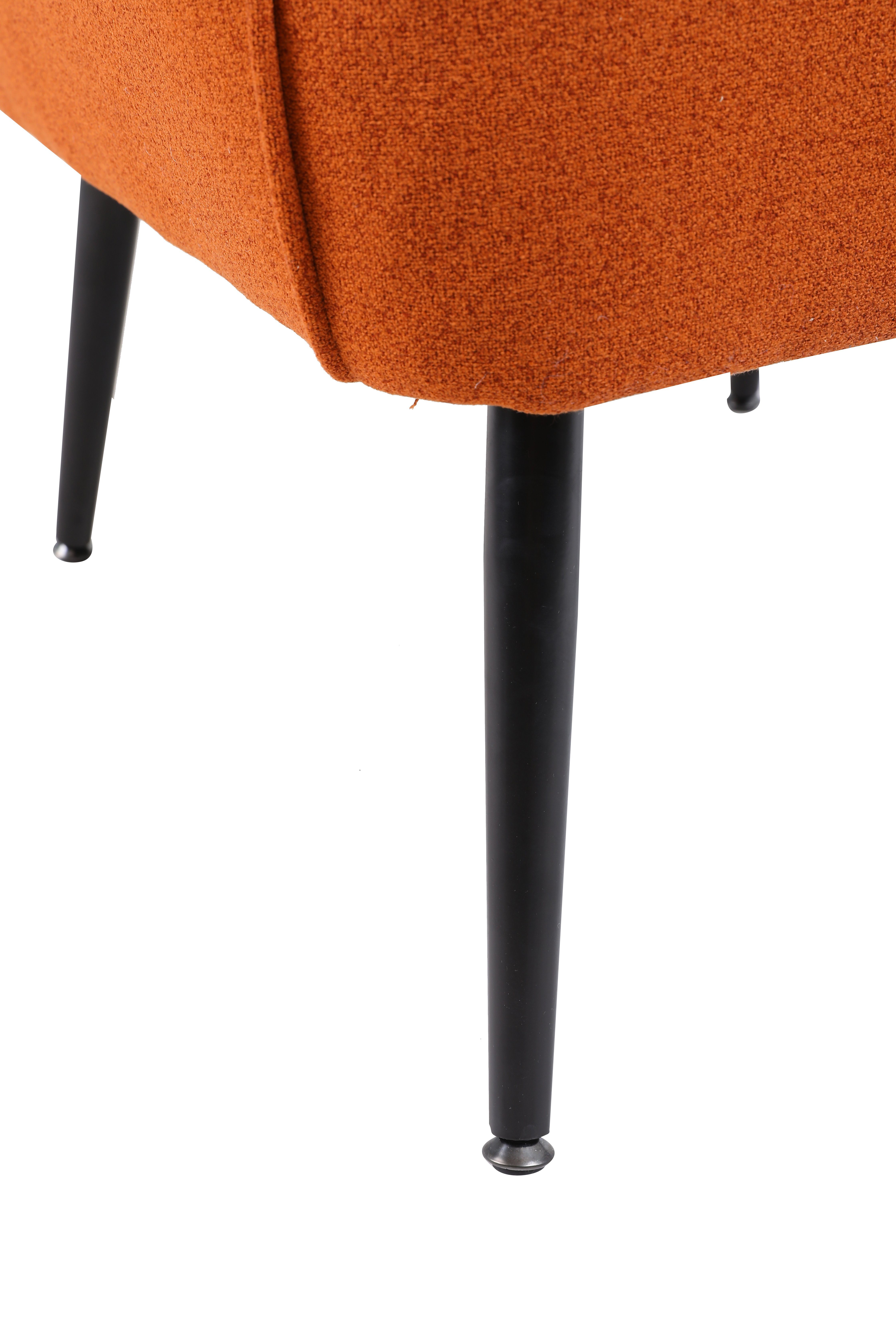 Ohrensessel Stuhl), Kaffee Metallbeinen Polstersessel Stuhl mit Einzelsofa HAUSS SPLOE Freizeit Einzelsofa orange Loungesessel Gepolsterte (Büro Fernsehsessel