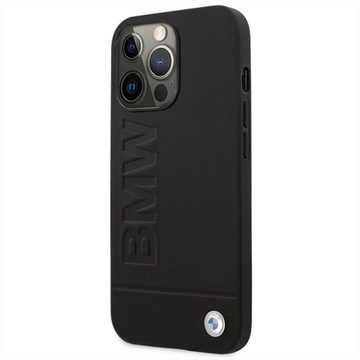 BMW Smartphone-Hülle BMW Hard Case Metal Logo für Apple iPhone 14 Pro Schutzhülle Schwarz