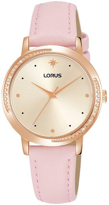 LORUS Quarzuhr Lorus Fashion, RG298RX9, Edelstahlgehäuse, roségoldfarben  PVD-beschichtet, Ø ca. 30 mm