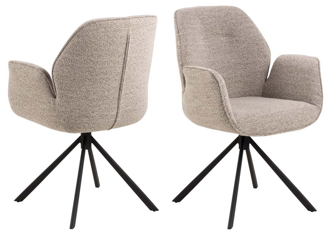 ACTONA GROUP Esszimmerstuhl Aura Esszimmerstuhl mit Armlehne beige.