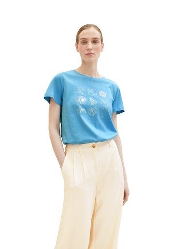 TOM TAILOR Rundhalsausschnitt cloud soft mit T-Shirt