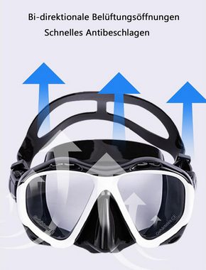 CoolBlauza Taucherbrille Trockenschnorchel-Set, (professionelle Schnorchelausrüstung für Erwachsene), Anti-Fog-Taucherbrille und Schnorchel