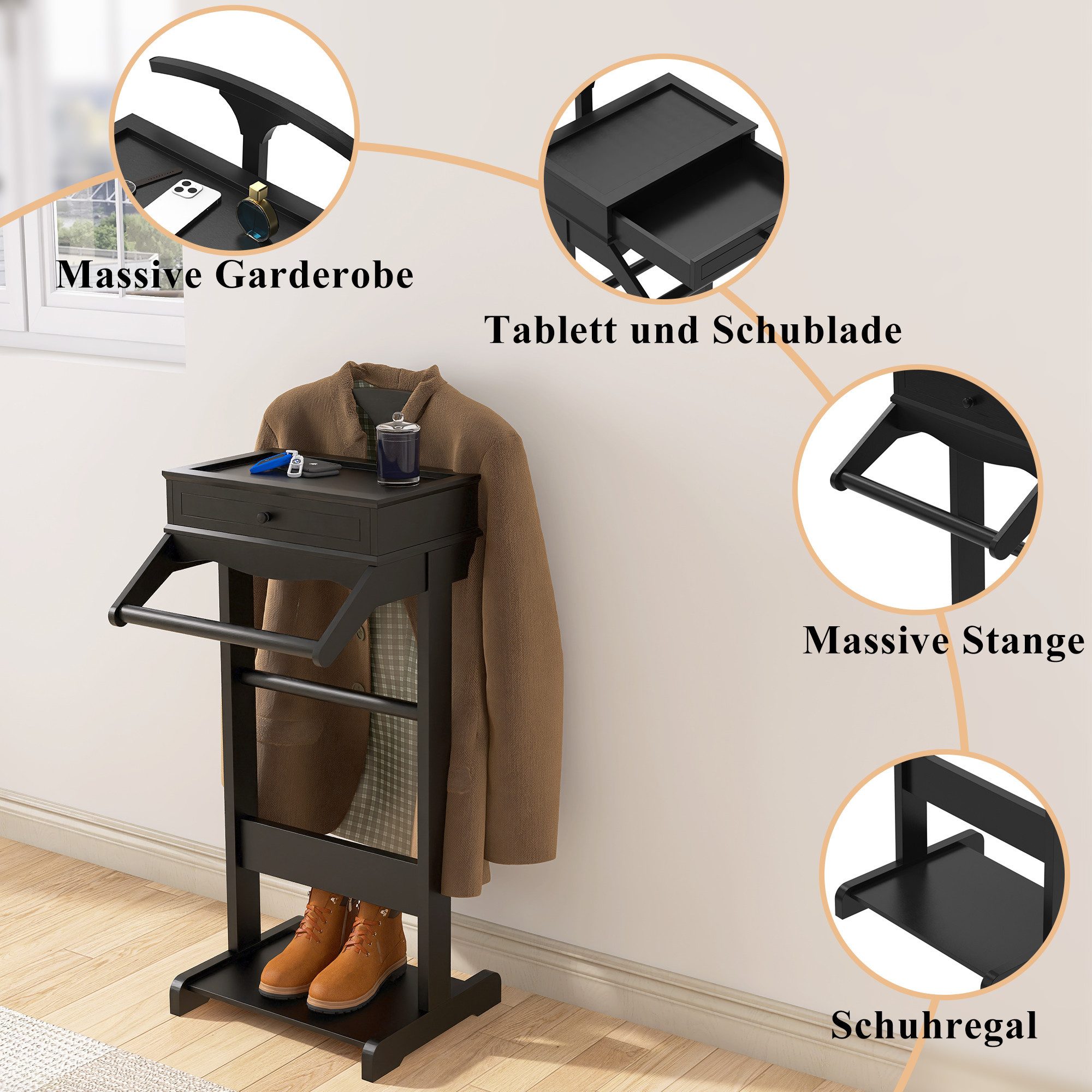 BlingBin Kleiderständer Herrendiener Kleiderständer Stummer Diener günstig online kaufen
