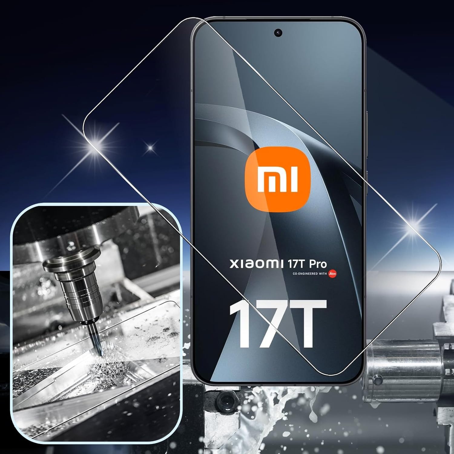 CLM-Tech Displayschutzglas 2X und Kameraschutz 2X für Xiaomi 17T Pro / Xiaomi 17T für Xiaomi 17T Pro, - Spar-Set (2x Display Panzerglas und 2x Kameraglas), 4 St – Bild 3 von 5