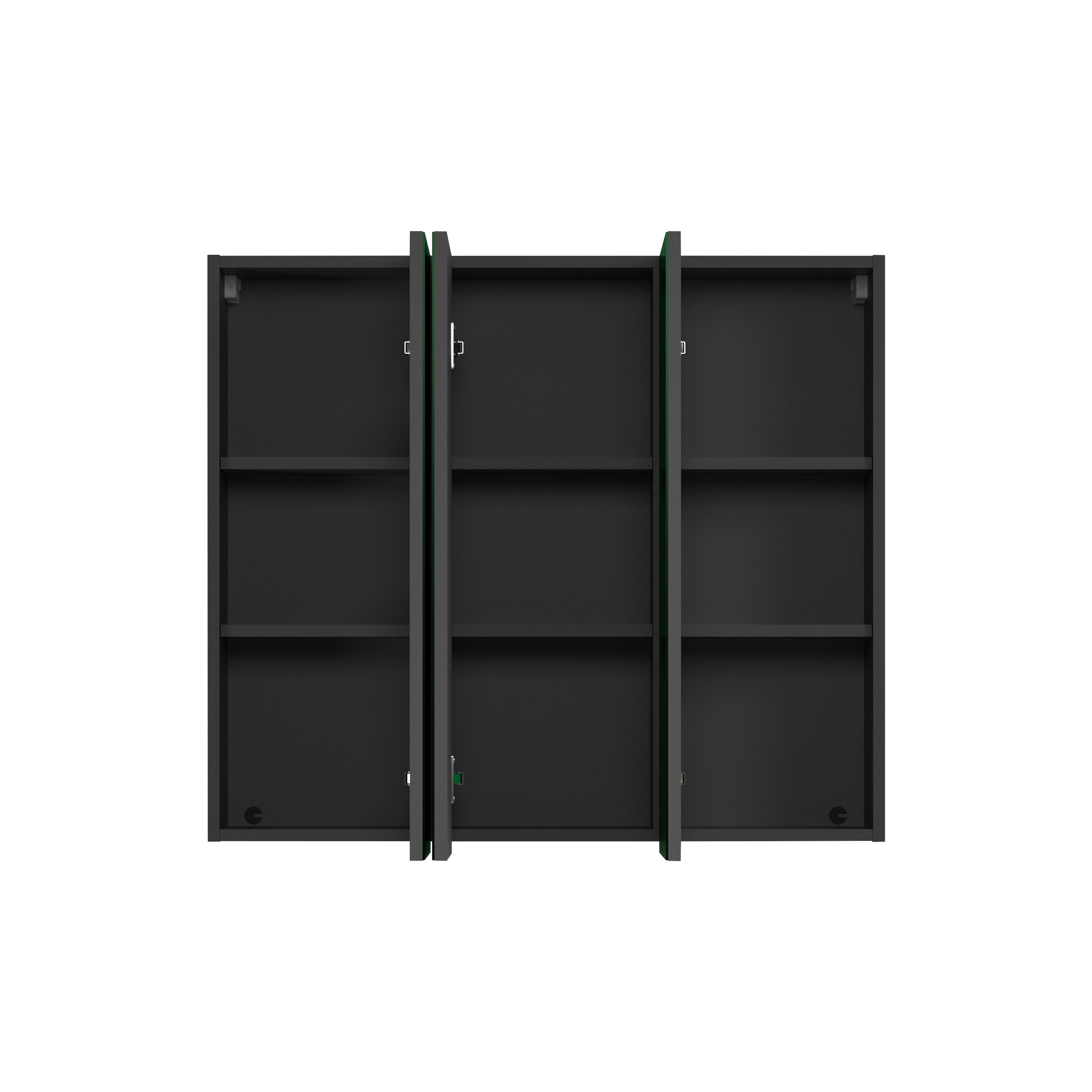 trendteam Badezimmerspiegelschrank (Spiegelschrank) Badspiegel Badschrank 90 x 80 x 20 cm
