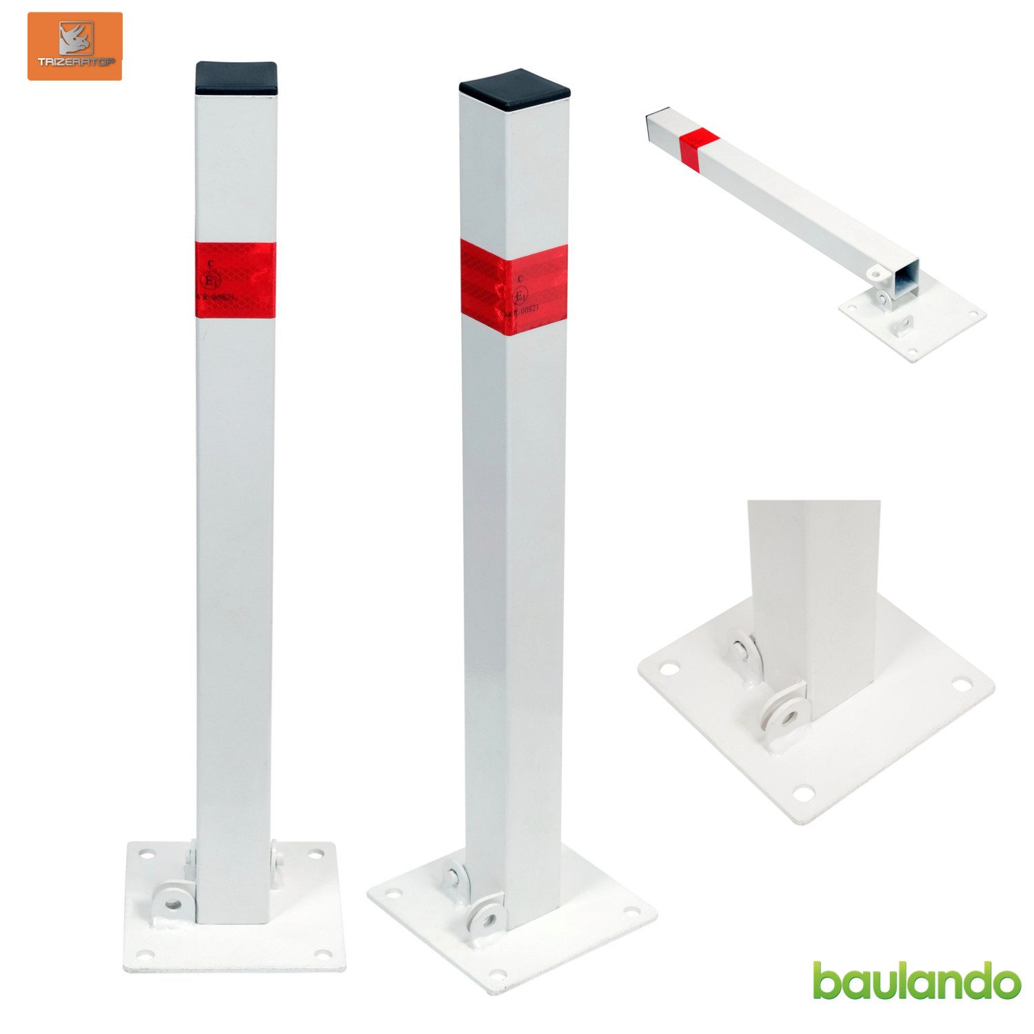 TRIZERATOP Absperrpfosten Parkplatzsperre / Absperrprofsten H=60cm, 50x50mm für Vorhängeschloß (Parkplatzsperre / Absperrprofsten H=60cm, 50x50mm für Vorhängeschloß)