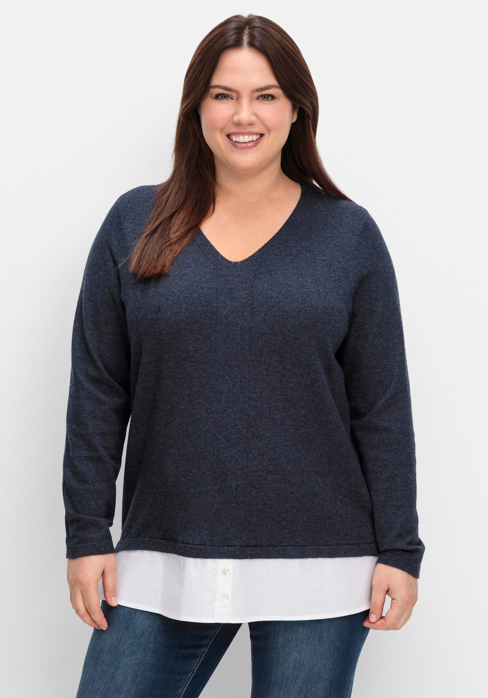 Sheego Strickpullover Feinstrickpullover günstig online kaufen