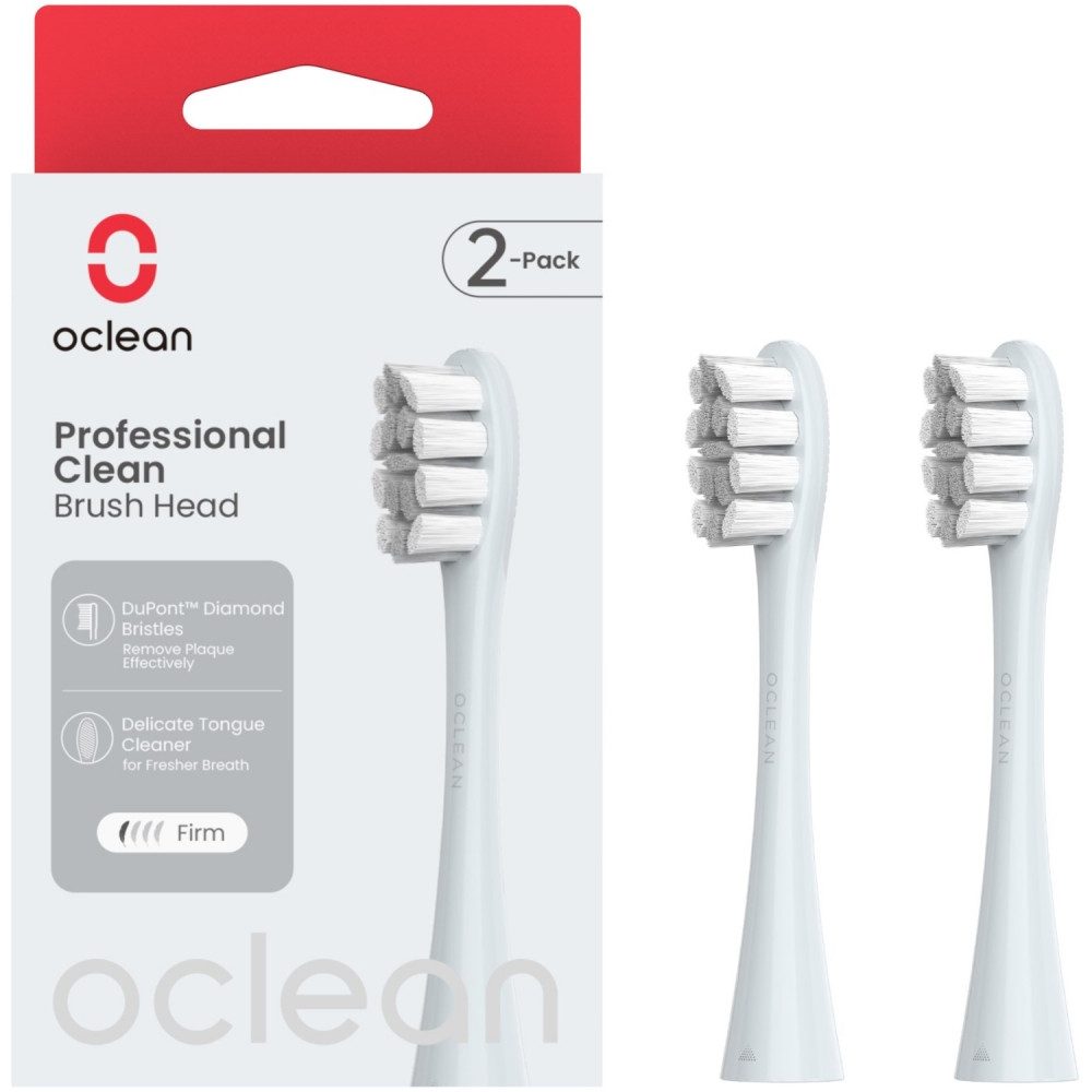 Oclean Щітки oclean Professional Clean Ersatz-Zahnbürsten (2 Stück) silber