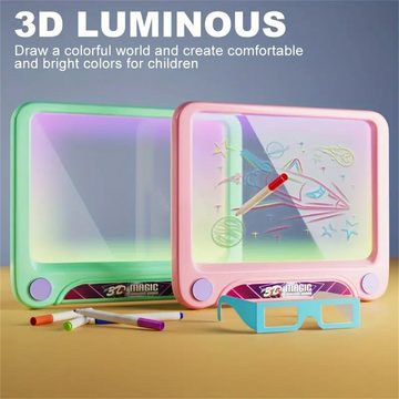 RefinedFlare Zaubertafel LED-Schreibfarbe 3D-Malerei-Schreibtafel, Kinderspielzeug