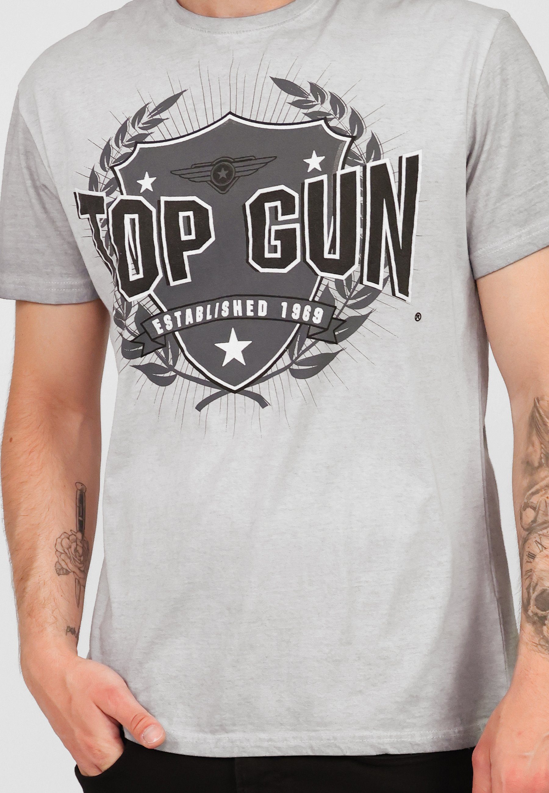 T-Shirt TOP grey TG20212104 light GUN