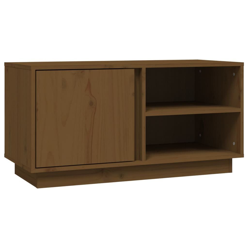 TV-Schrank Massivholz Honigbraun cm Kiefer TV-Schrank vidaXL (1-St) 80x35x40,5