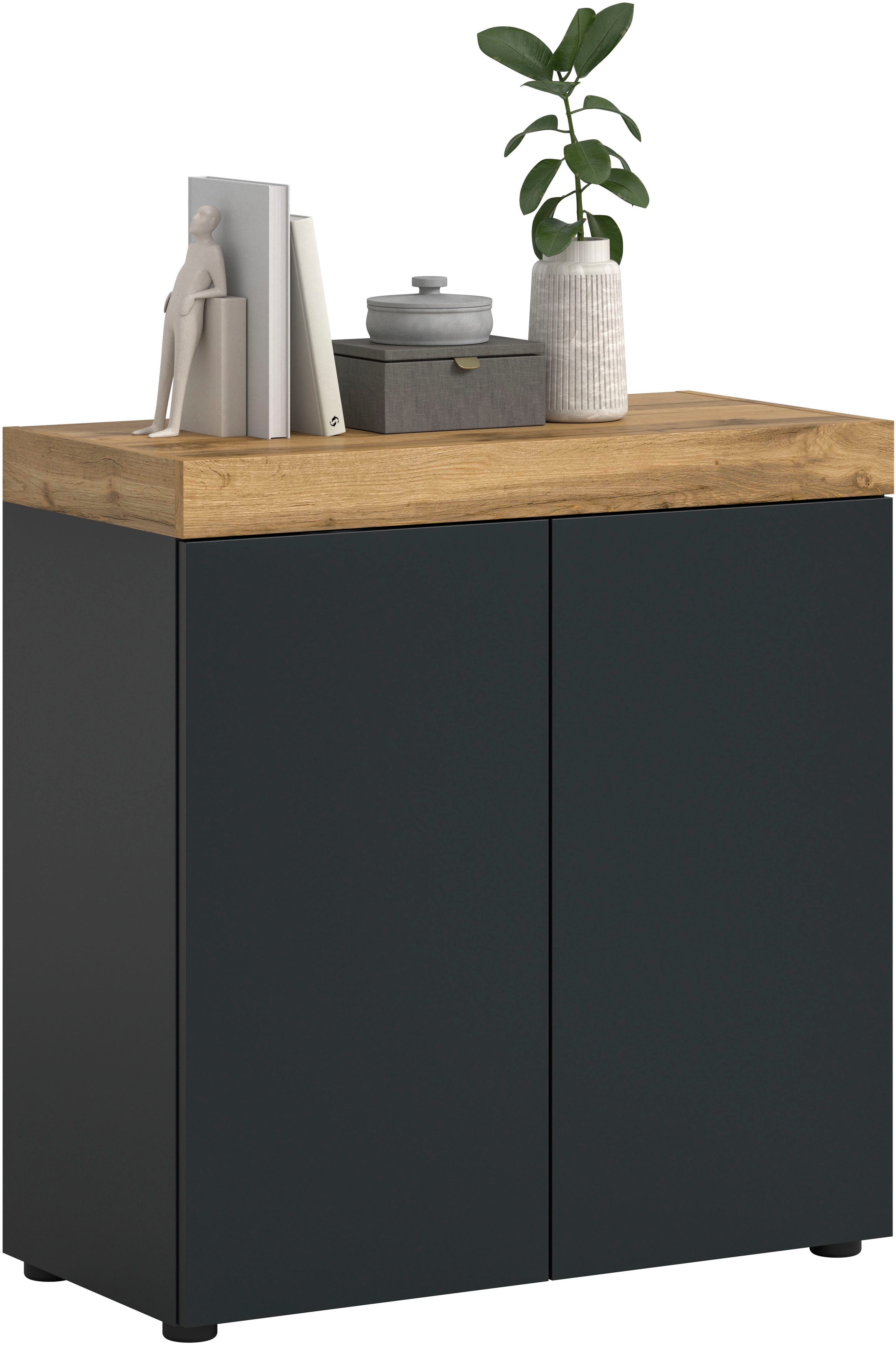 OTTO home Kommode MAMBO, TOPSELLER!, Breite 77 cm, 2 Türen, 2 Einlegeböden (1 St., 2-farbige Ausführung, in verschiedenen modernen Trendfarben erhältlich), Kommode, Anrichte, Wohnzimmer, Schlafzimmer