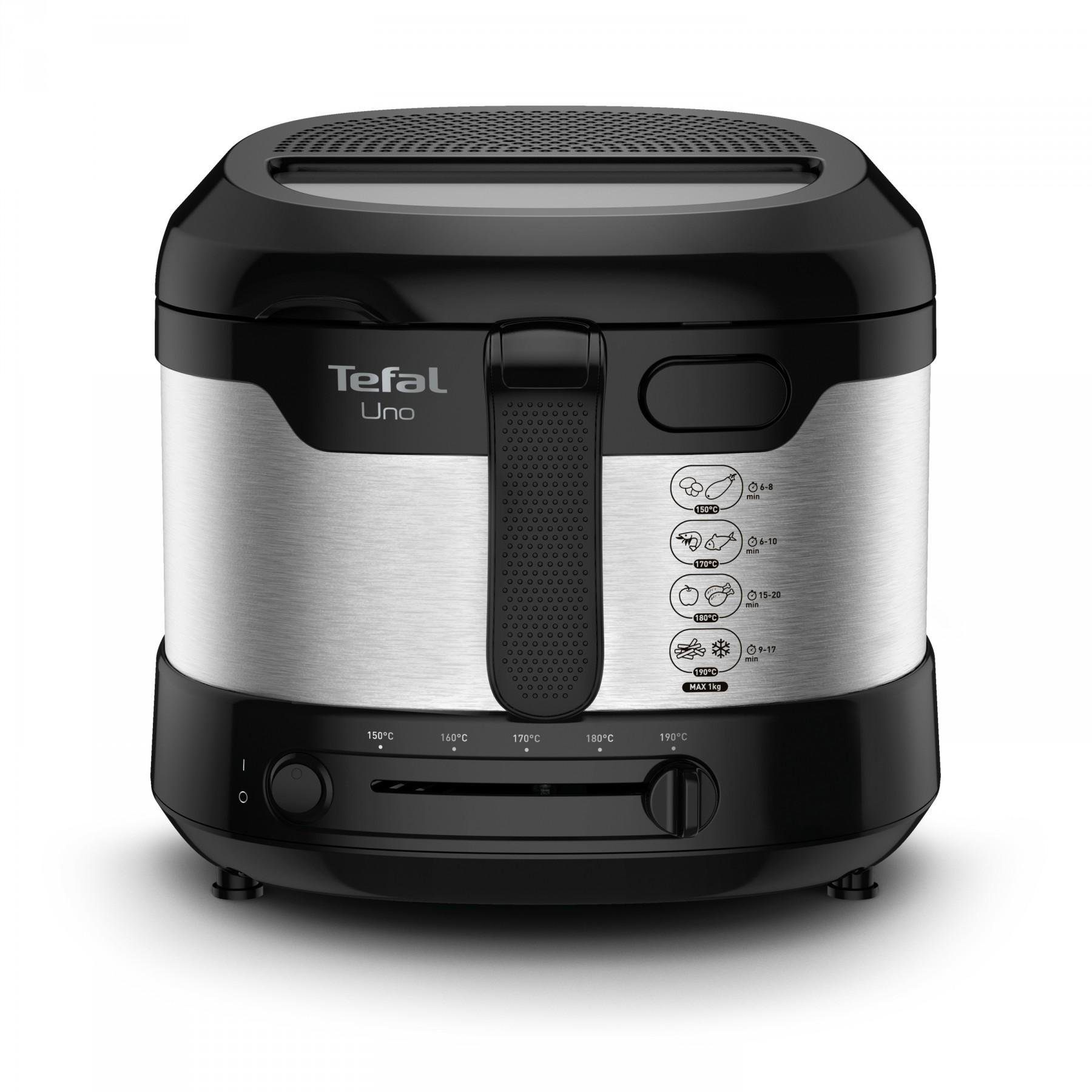 Tefal Fritteuse FF 215D Uno M, Antihaft-Versiegelung, kompakt, große Liter, 1,8 1600 Kapazität Thermostat, W