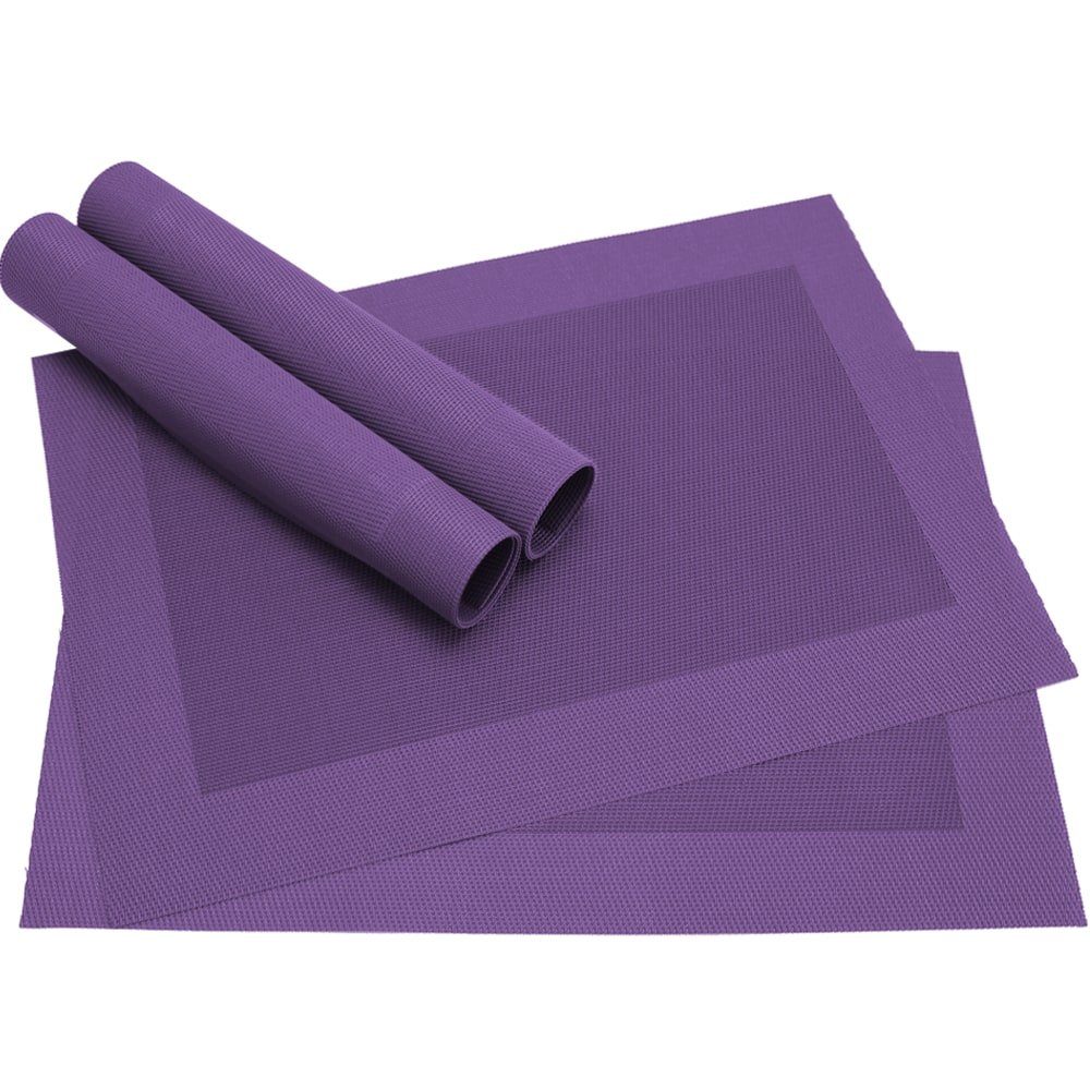 Platzset Tischset BORDA 4er Violett Tischunterlage als Tischdeko