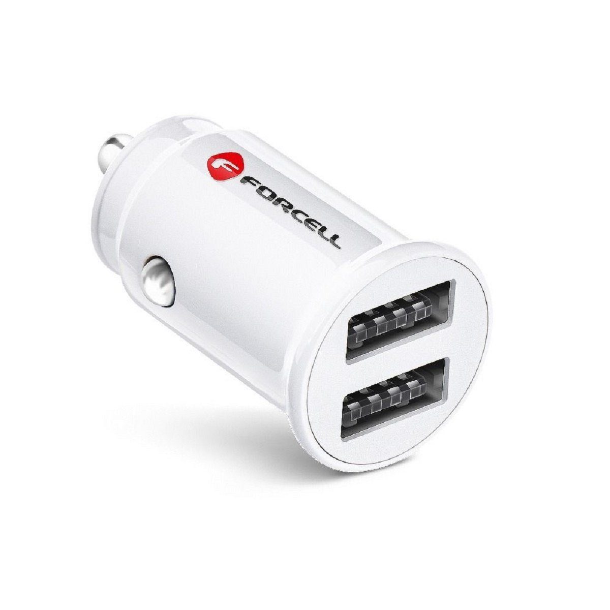 KFZ-Ladegerät Auto-Ladegerät Mini 2x USB-Anschluss 3,1A Weiß Smartphone-Ladegerät