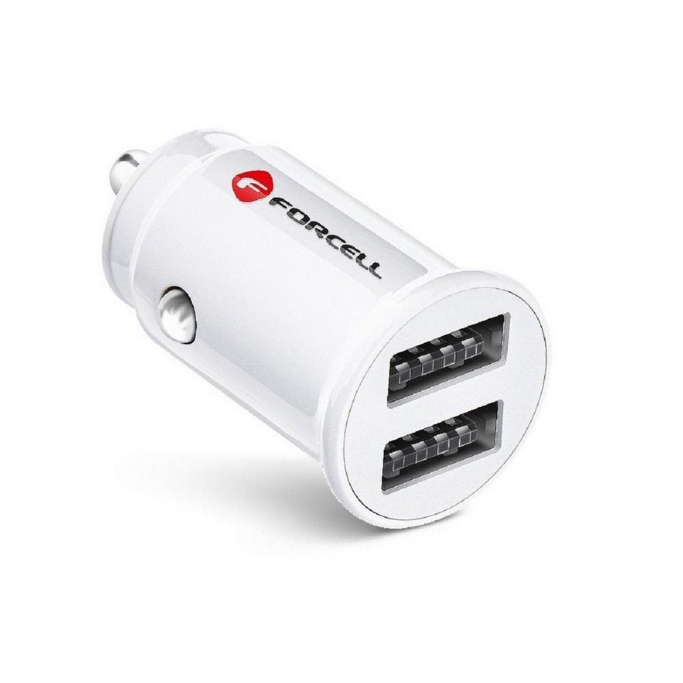 Forcell KFZ-Ladegerät Auto-Ladegerät Mini 2x USB-Anschluss 3,1A