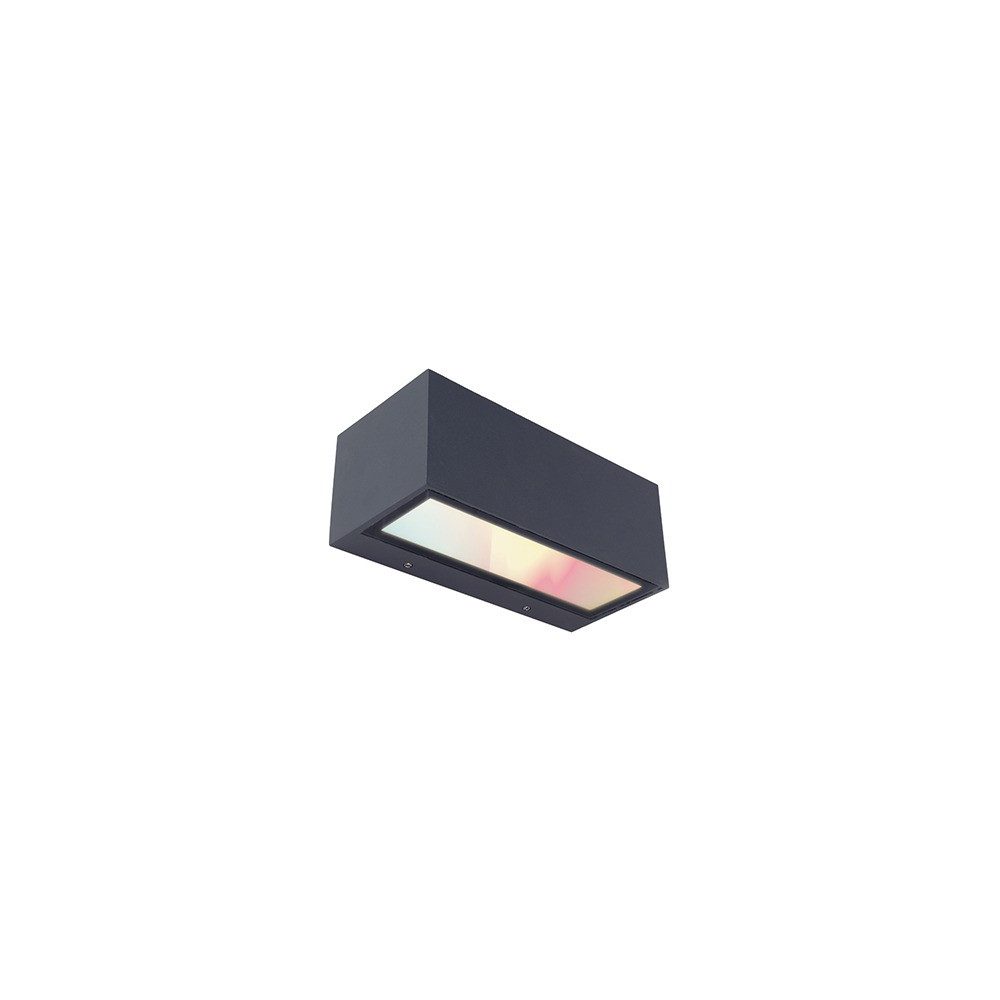 LUTEC Smarte LED-Leuchte, LED-Leuchtmittel fest verbaut, Farbwechsel, Neutralweiß, Kaltweiß, Warmweiß, Tageslichtweiß, RGB, LED Außenwandleuchte CCT Smart Home App Steuerung Nachtlicht B 22 cm