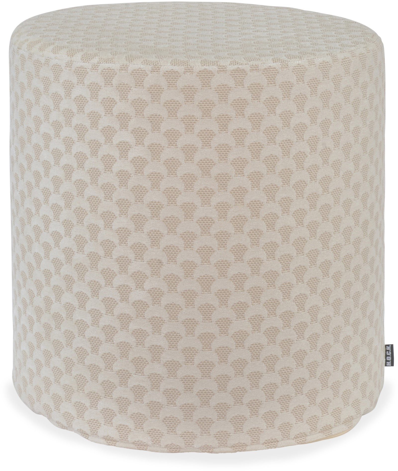 H.O.C.K. Sitzhocker H.O.C.K. Amelie Hocker Pouf Ø45x45cm weiß Halbmond, Hocker, Barhocker & Sitzhocker, Schminktischhocker, Wohnzimmer Hocker