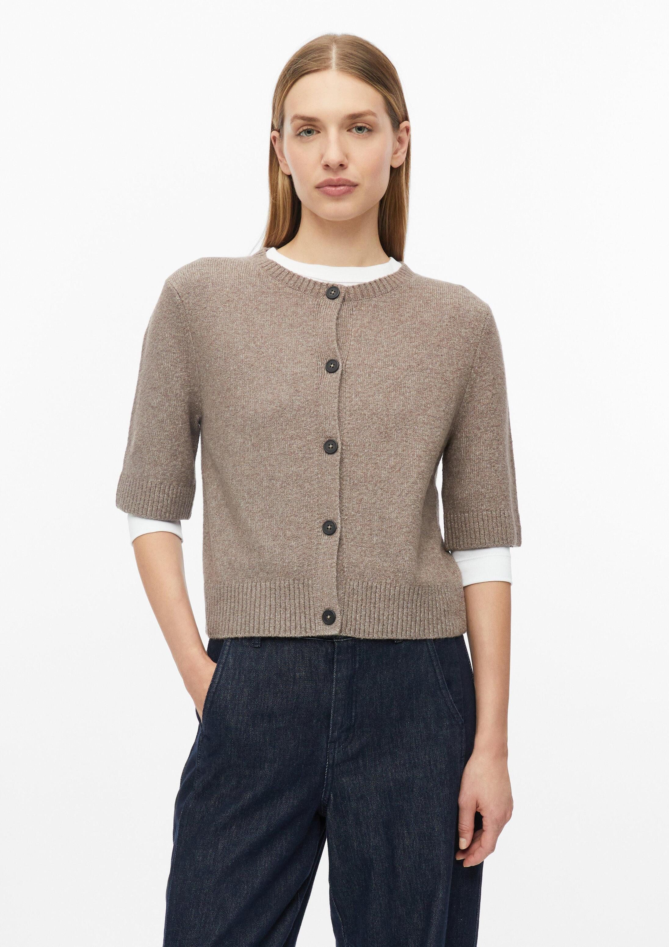 s.Oliver Cardigan Strickjacke Kurzarm-Strickjacke mit Knopfleiste