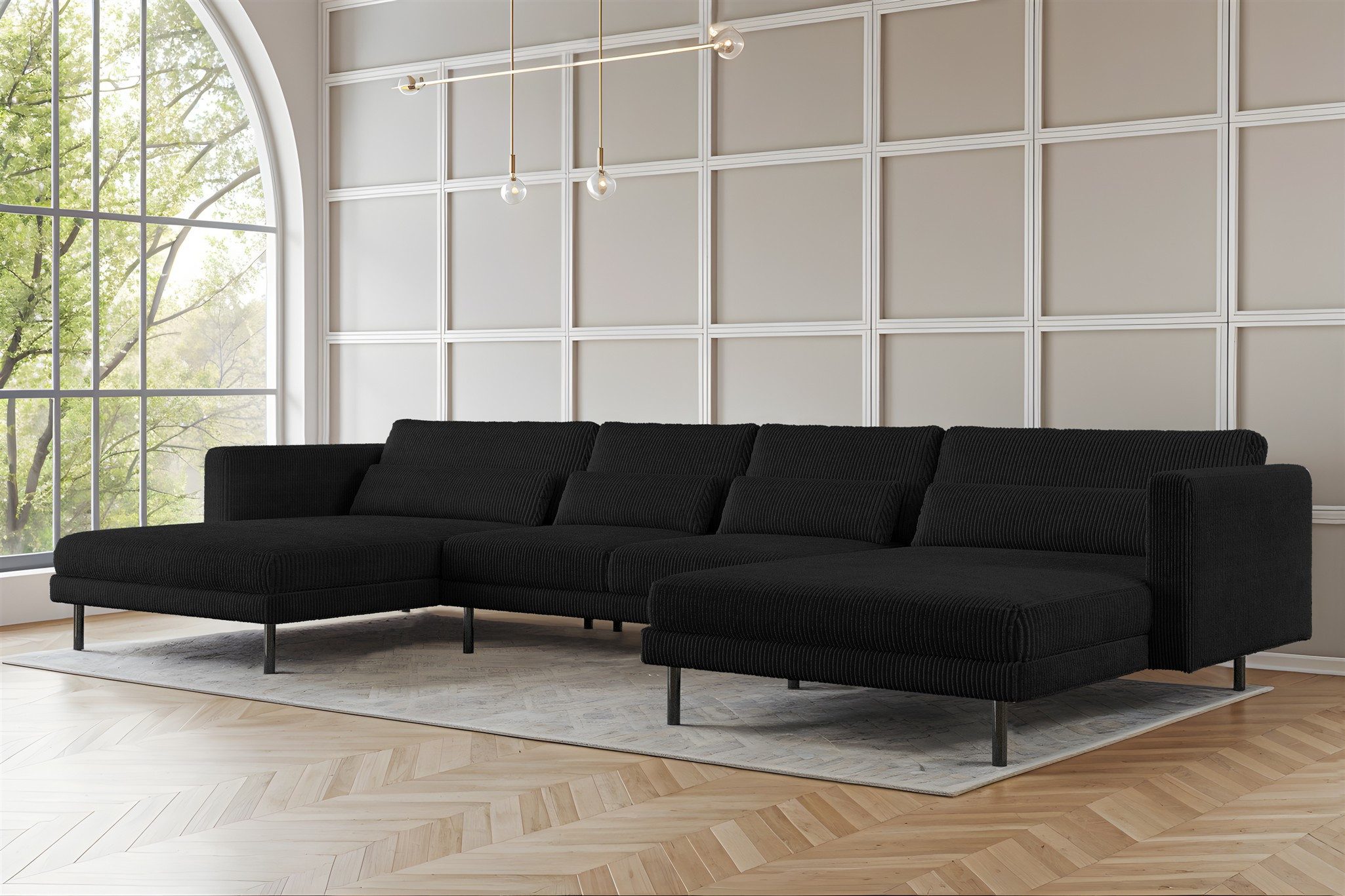 Fun Möbel Wohnlandschaft Sofa in U-Form günstig online kaufen