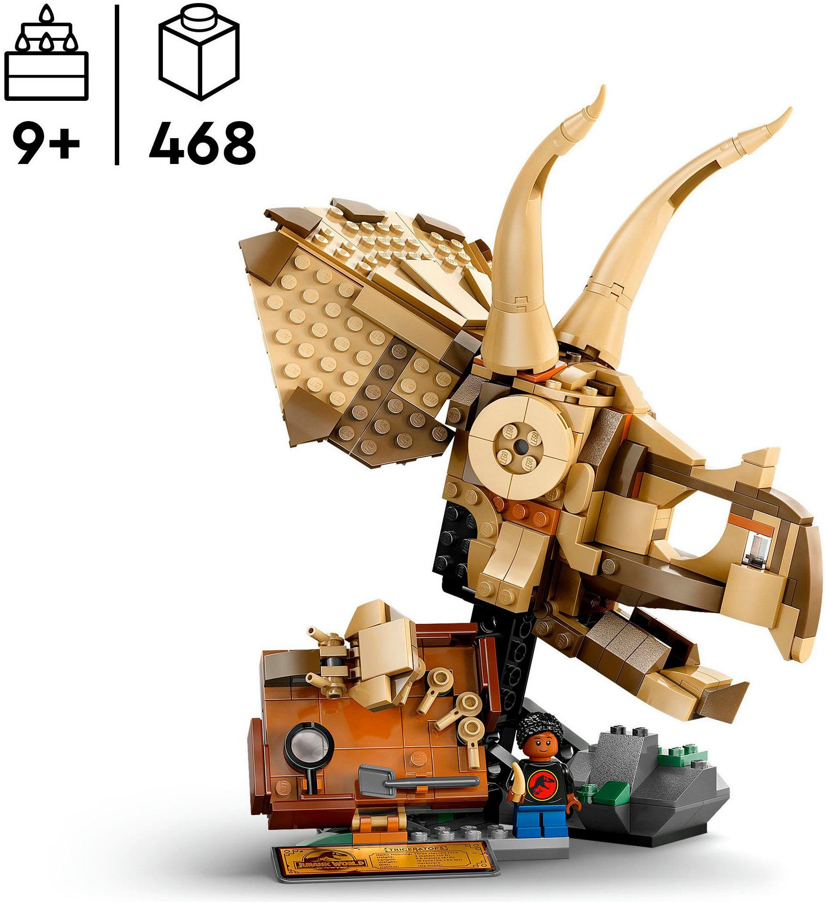 LEGO® Dinosaurier-Fossilien: Triceratops-Schädel (76969) Konstruktionsspielsteine, (468 St), LEGO Jurassic WorldLEGO DUPLO Town; Made in Europe Made in Europe