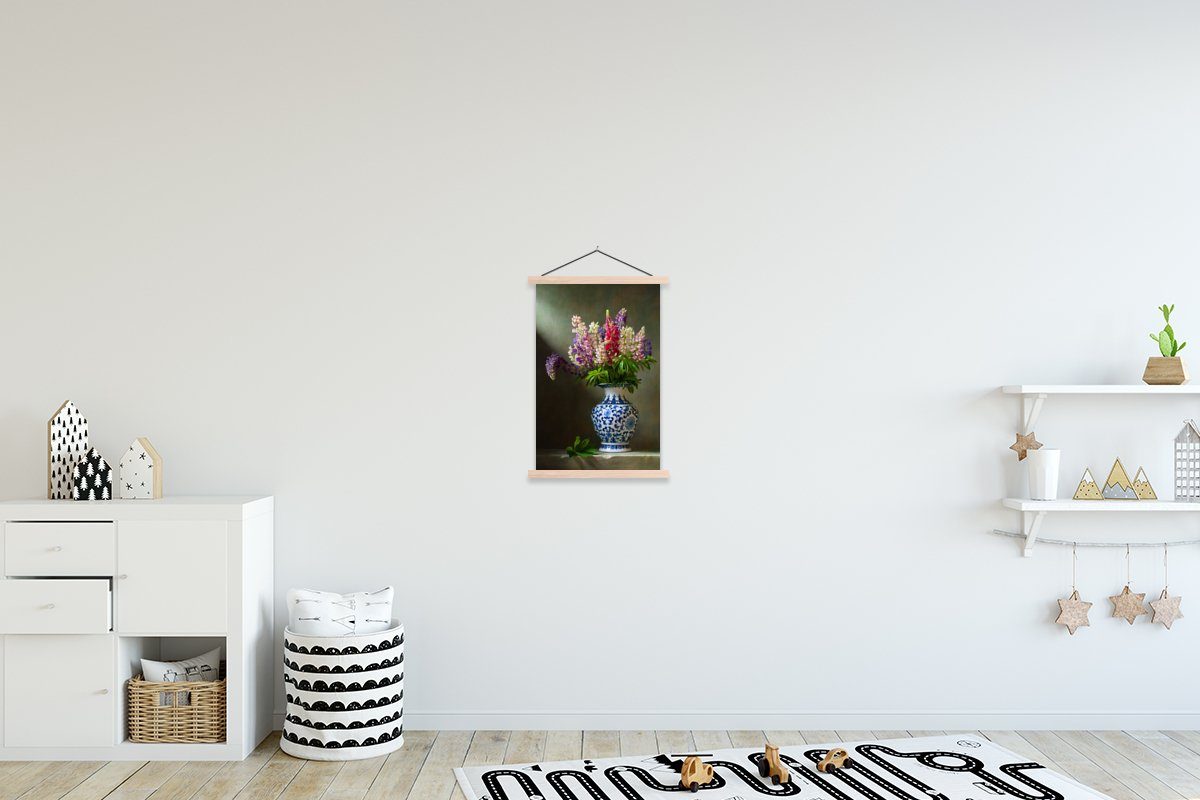 Posterleiste, - Wohnzimmer, Textilposter St), Magnetisch MuchoWow für Stilleben Blumen, Bilderleiste, Poster Vase - (1