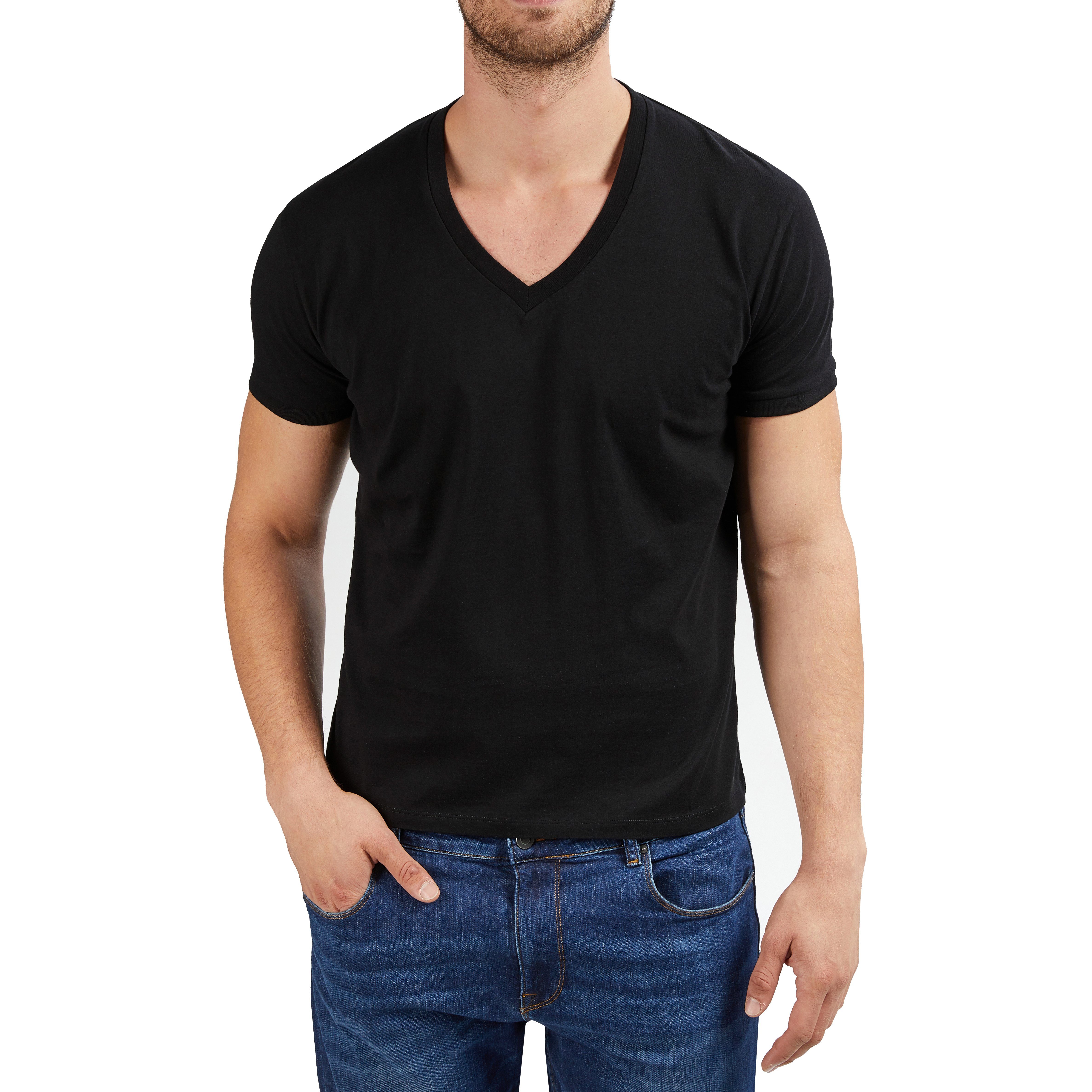 Chiccheria Brand T-Shirt Basic V-Ausschnitt Schwarz | V-Shirts