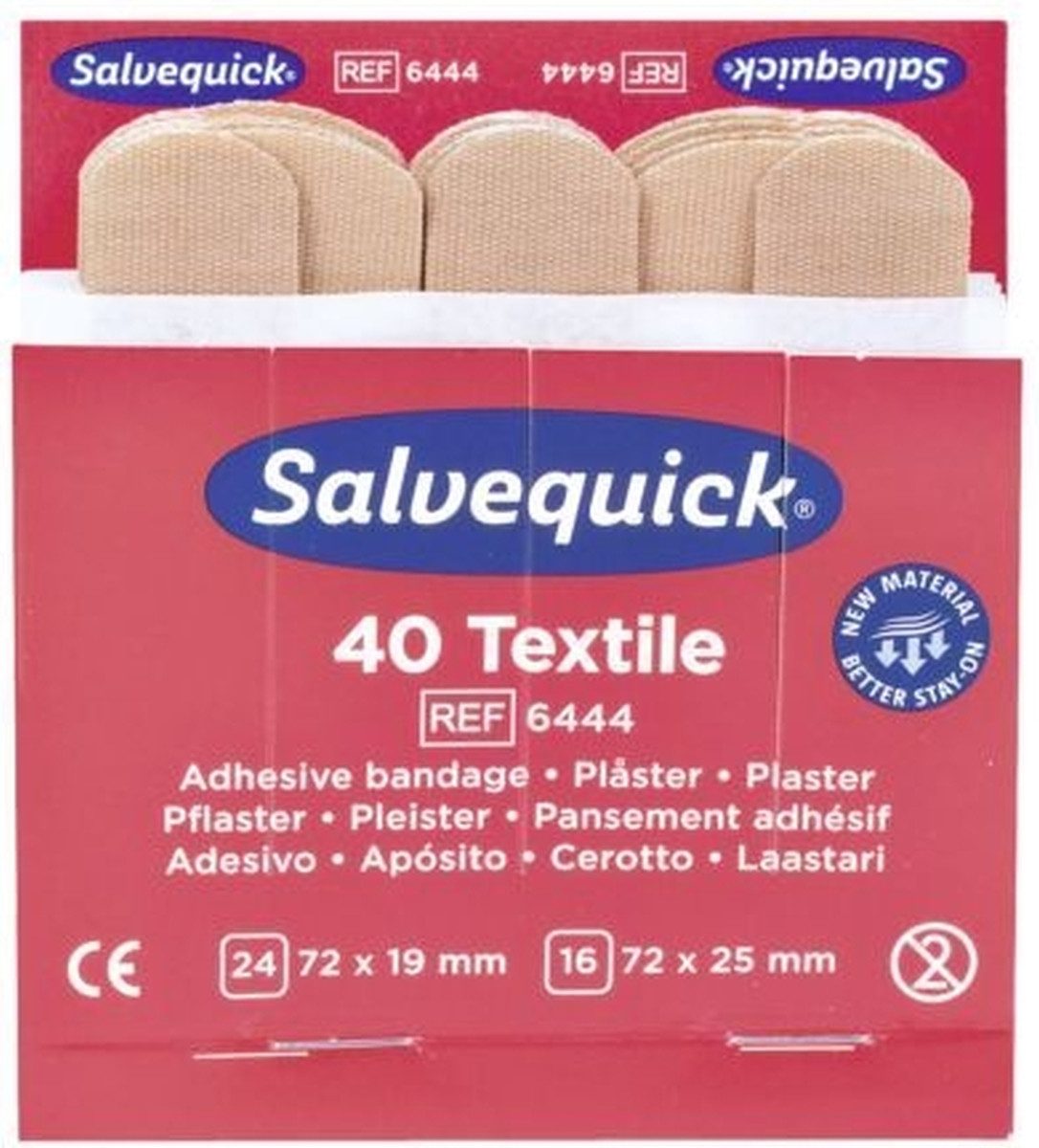 Salvequick® Erste-Hilfe-Set Pflaster-Strips Salvequick elastisch Refill 6444 VE=40 Stück (6 Stück)