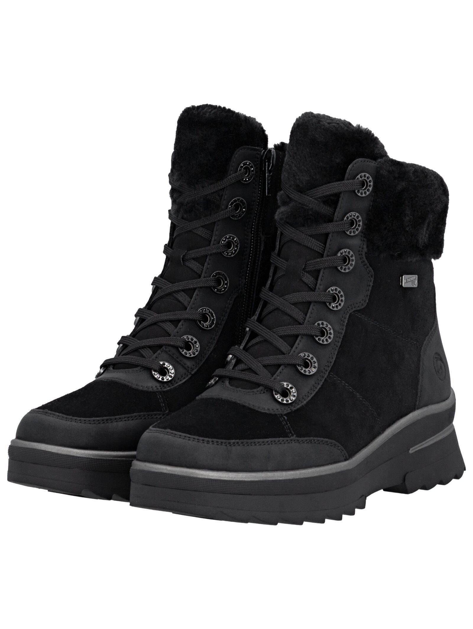 Remonte Remonte Stiefelette Veloursleder/Textil Schnürstiefelette – Bild 4 von 5