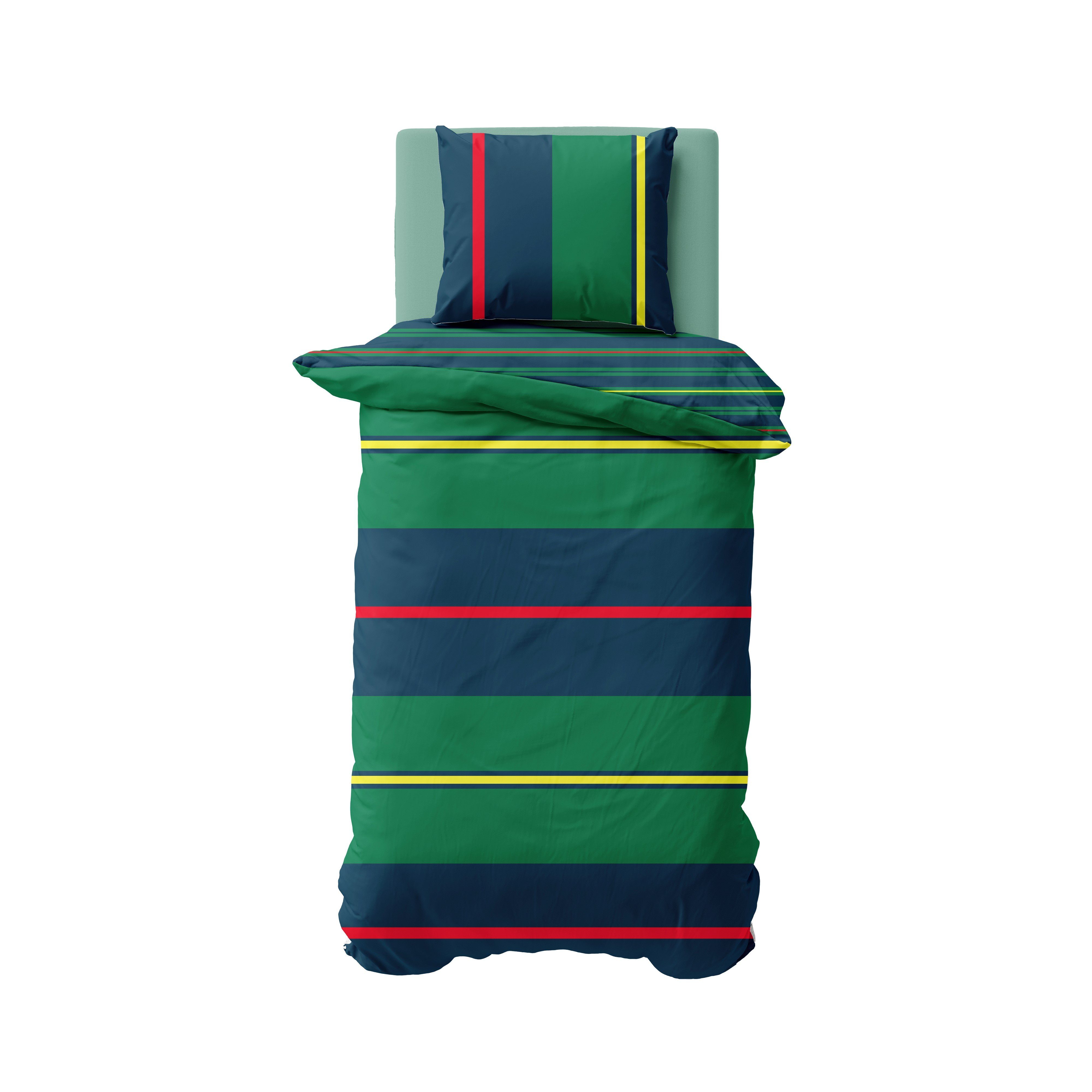 NAUTICA HOME Bettwäsche Nautica Bettwäsche-Set HERITAGE (2 tlg), 100% Baumwolle, weich, anschmiegsam, hautfreundlich, verdeckter Reißverschluss