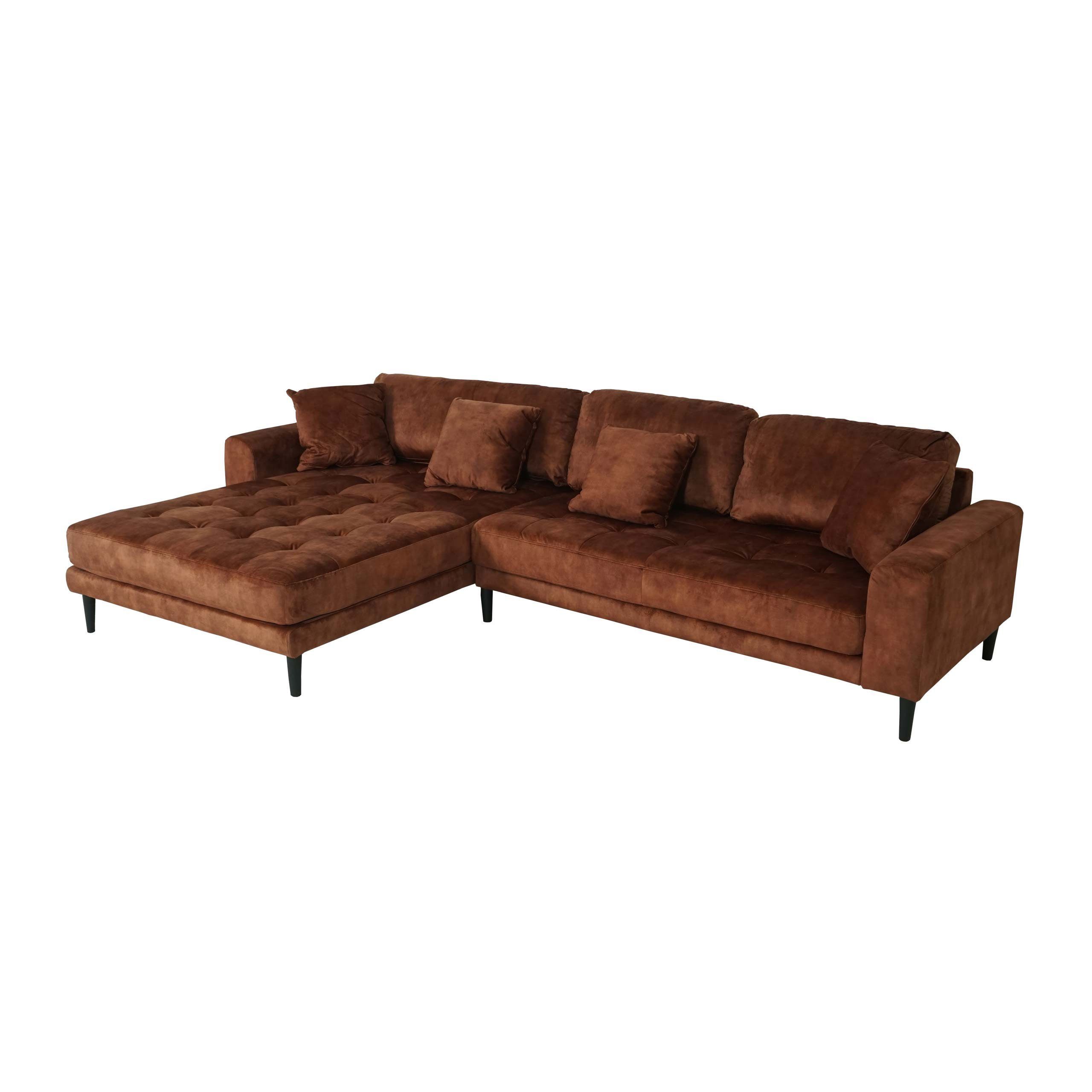 MCW Ecksofa MCW-J54, 1 Teile, Moderner Lounge-Stil, Extradicke Sitzpolsterung, Breite Liegefläche rost-rot | rost-rot