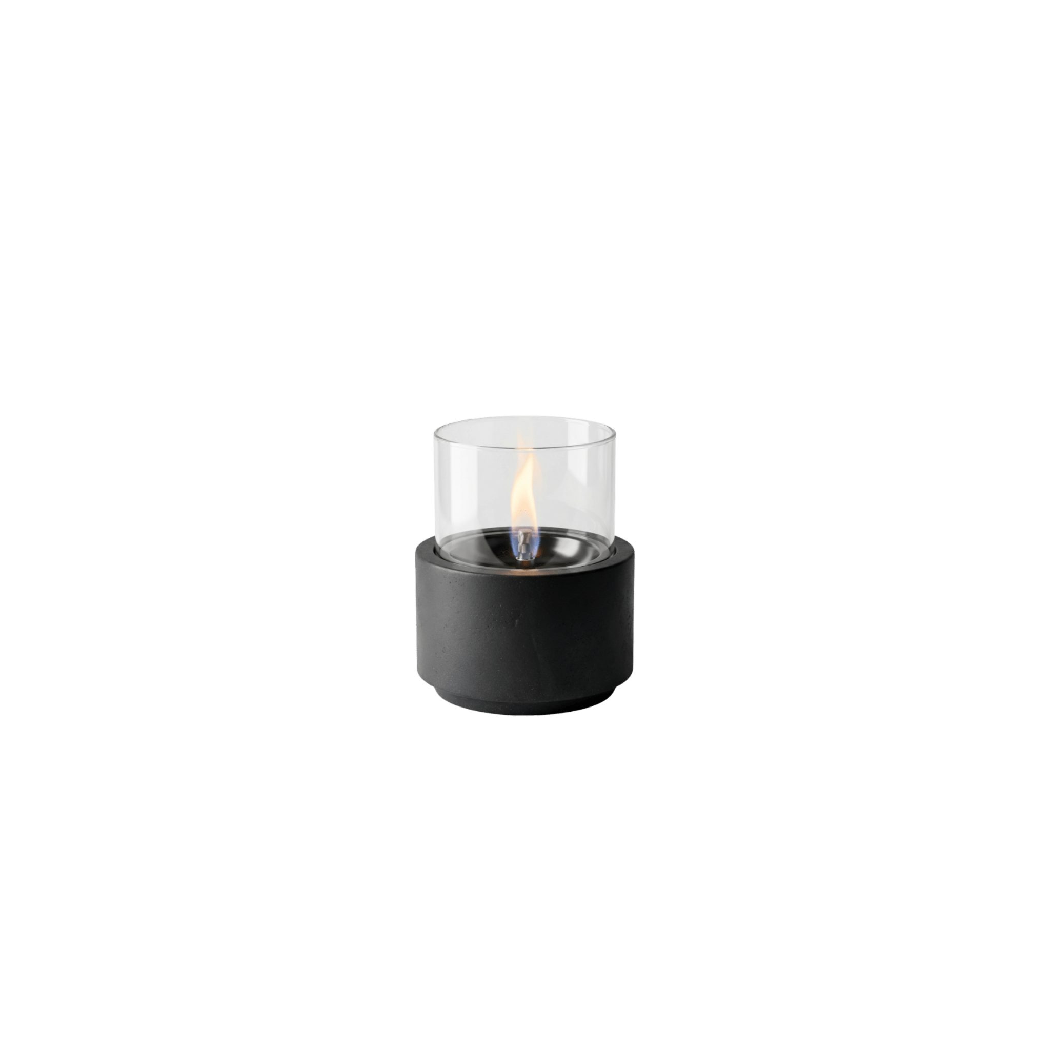 TENDERFLAME Tischfeuer Tenderflame Tischkamin Lotus 12 Naturbeton Schwarz (Lotus 12)
