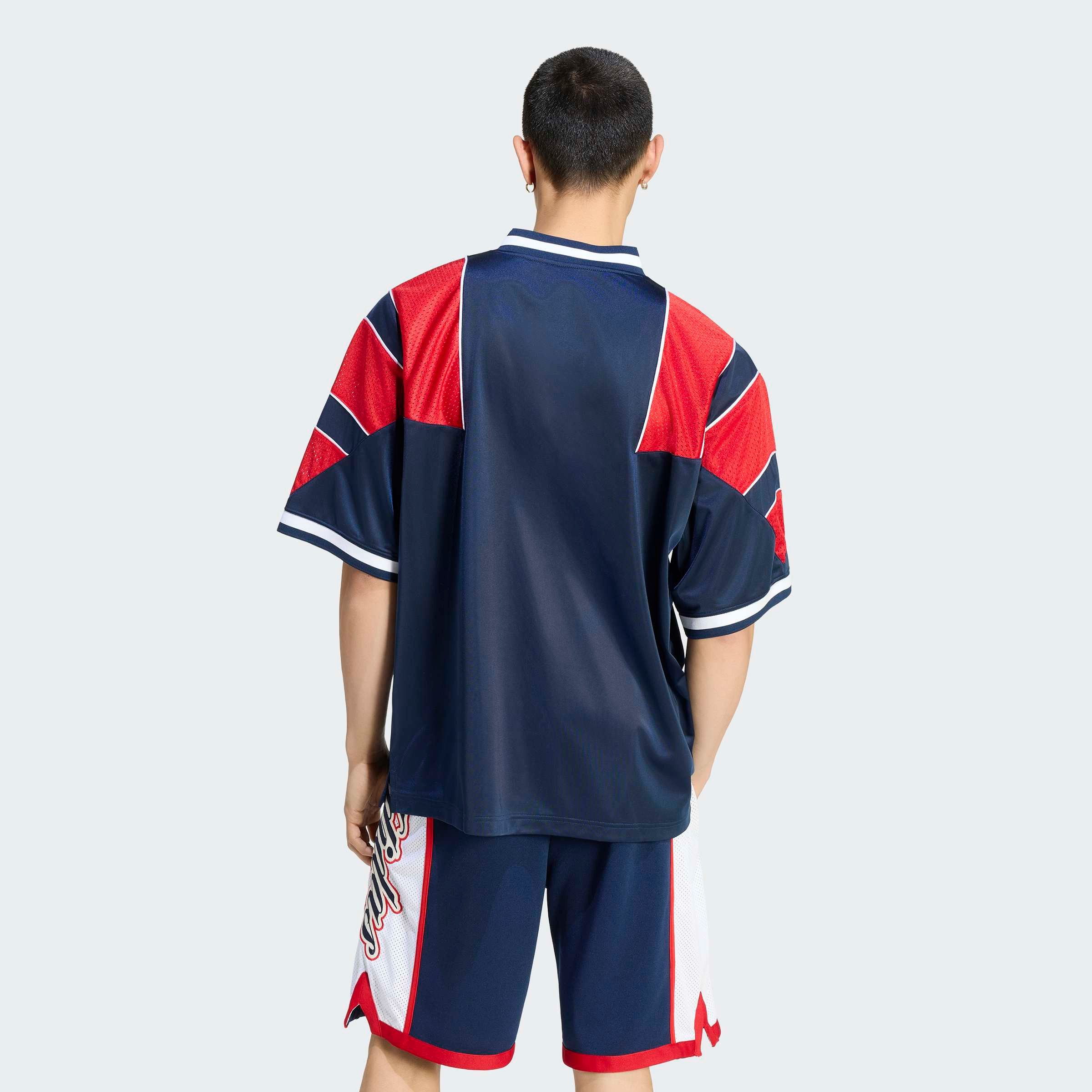 adidas Originals T-Shirt JSY für Erwachsene, mit V-Ausschnitt, ohne Verschluss, aus Polyester