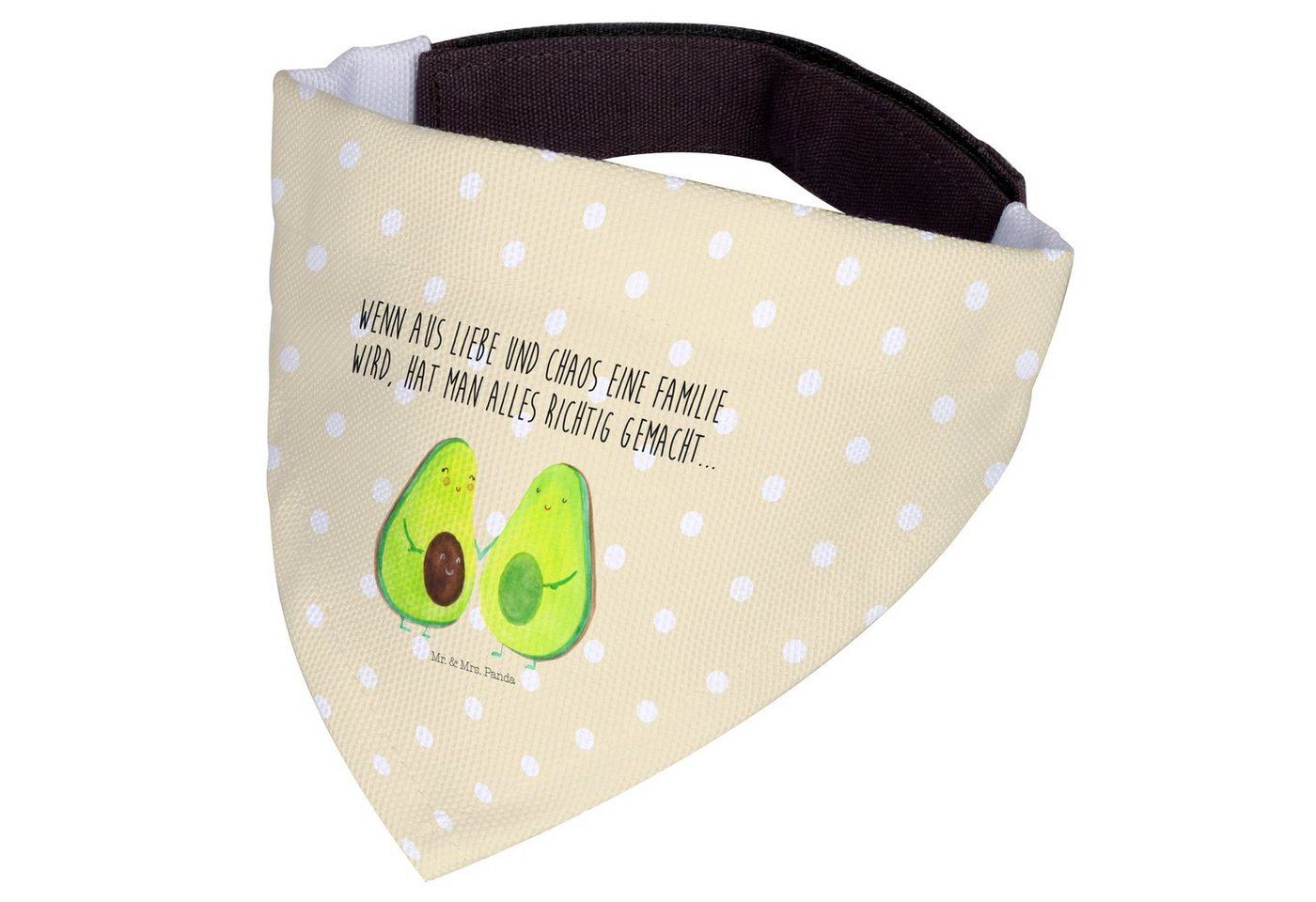 Thumbnail - Mr. & Mrs. Panda Hundefliege Avocado Pärchen - Gelb Pastell - Geschenk, Veggie, Vegan, Hunde, Hund, Polyester, Bezaubern...