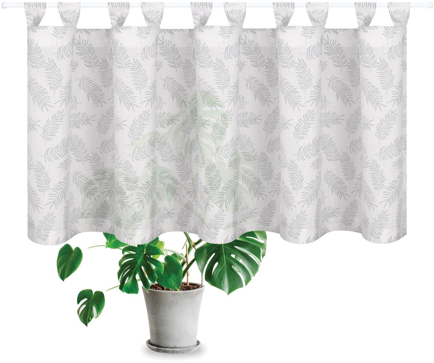Gerster Scheibengardine Bonita (1 St), Schlaufen, halbtransparent, Wirkware, SB-Schlaufenbistro "Bonita" Bio BW