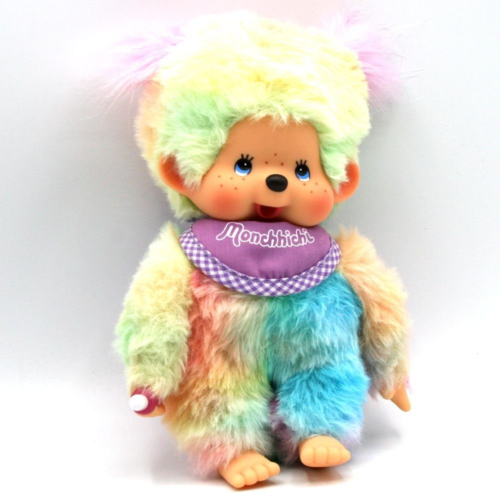 Monchhichi Plüschfigur Mädchen Batik-Style 20 cm Monchhichi Puppe mit lilaf günstig online kaufen