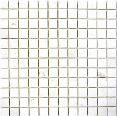 Mosani Mosaikfliesen Kalkstein Mosaik Naturstein Boden Wand weiß gelbweiß Limestone