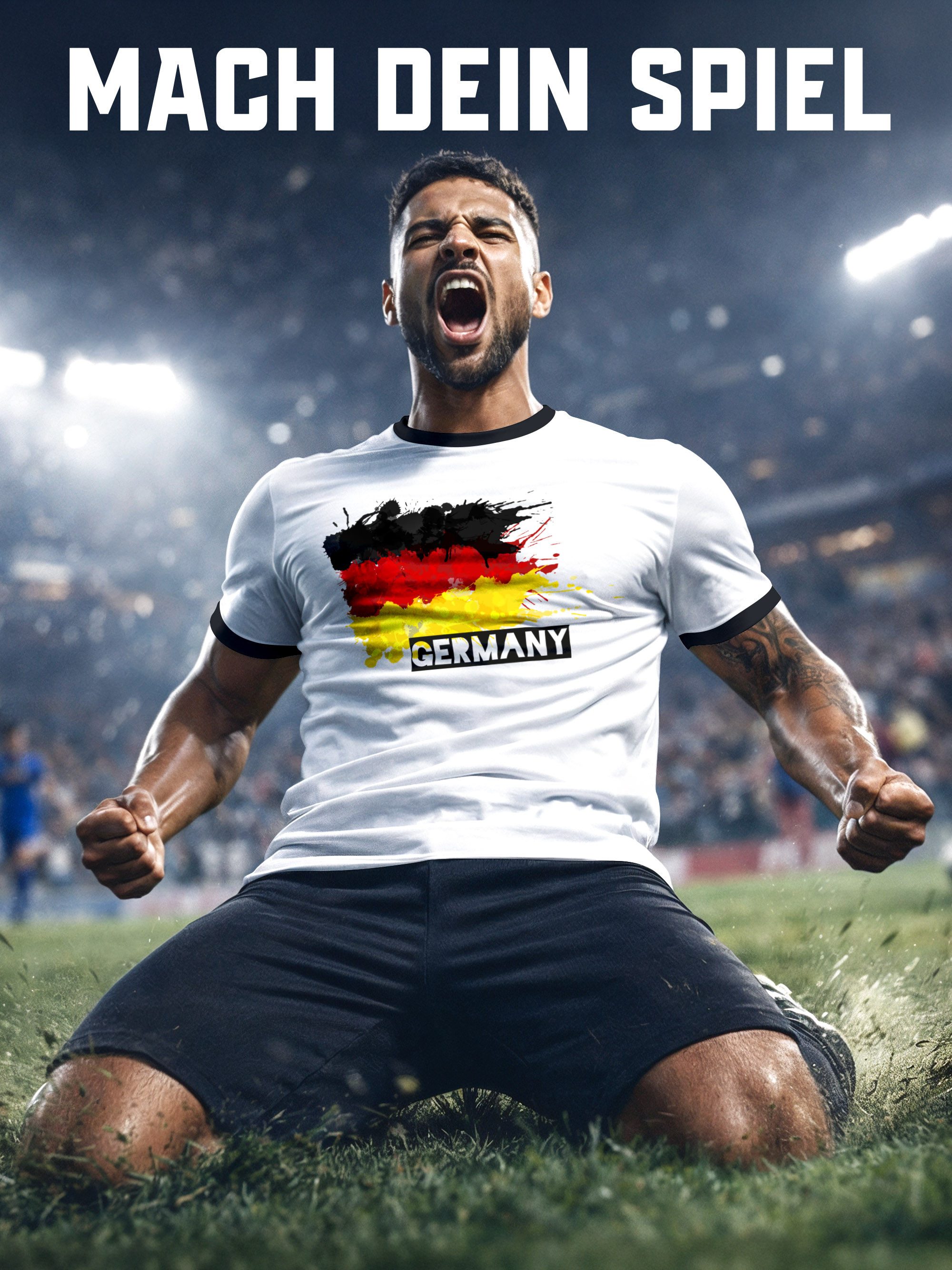 MoonWorks Print-Shirt Herren T-Shirt Deutschland Fußball WM Fußball-Sommer 2026 mit Print
