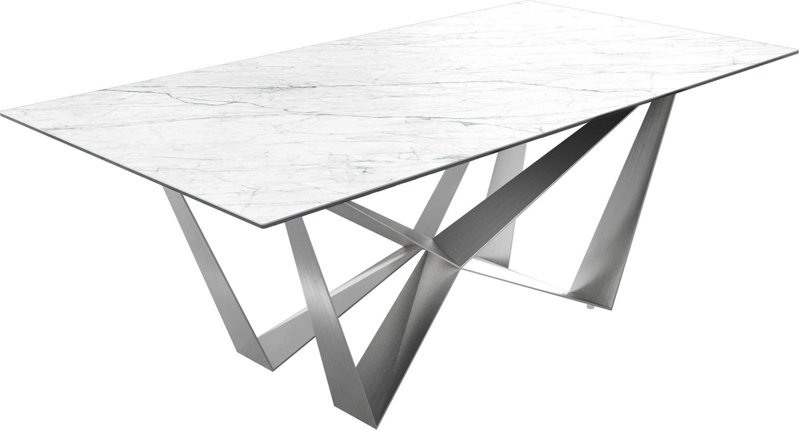 DELIFE Esstisch Edge, Keramik Laminam®Statuarietto Weiß günstig online kaufen