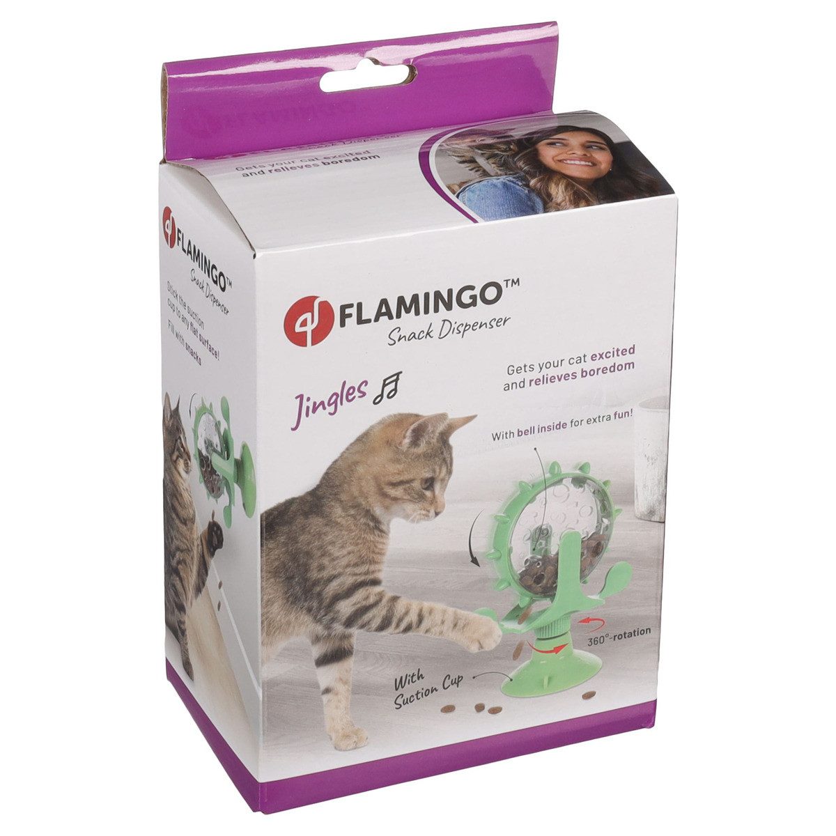 Flamingo Tier-Intelligenzspielzeug Snackspender Turna grün günstig online kaufen