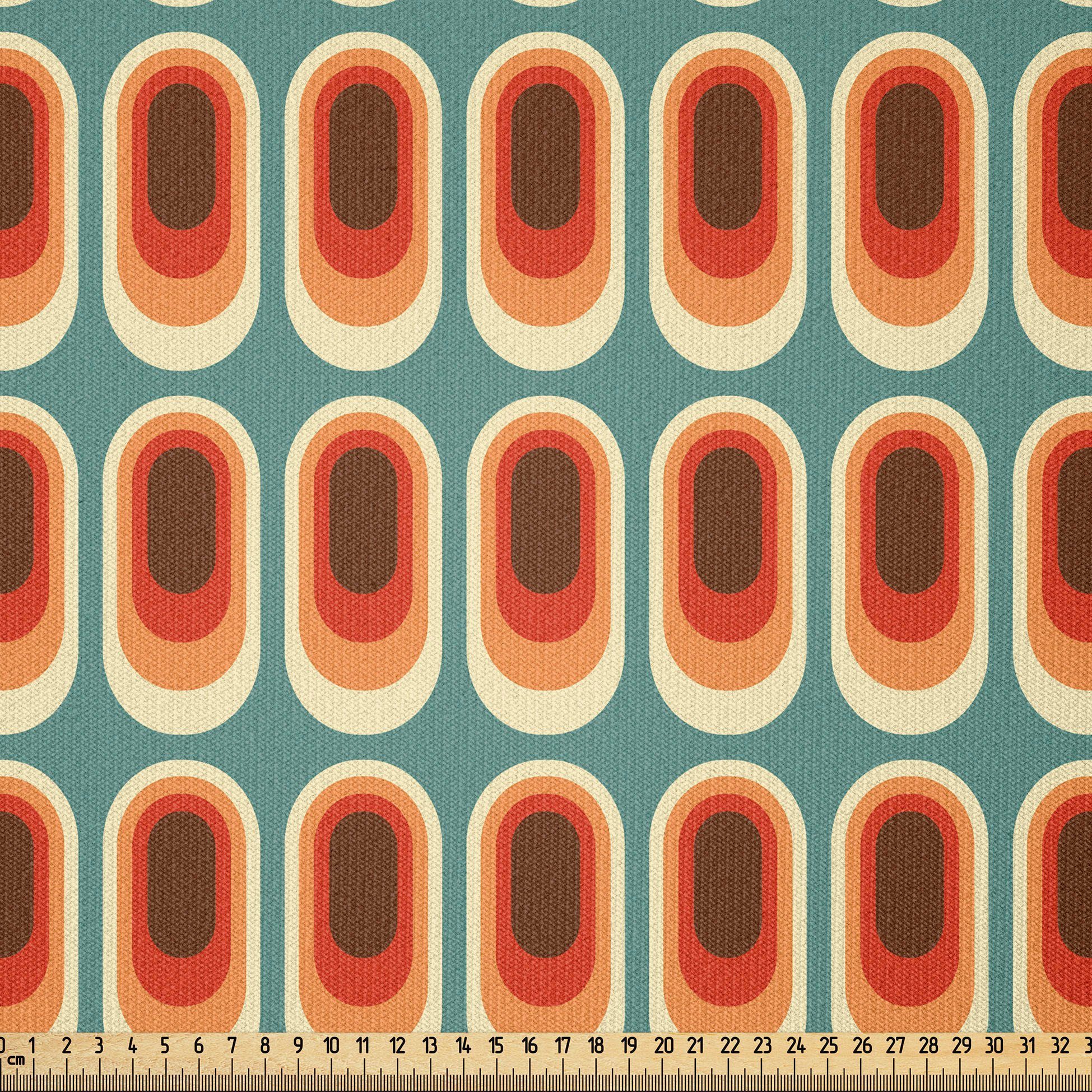 Abakuhaus Stoff ausdehnbar mit Elestan für Heimwerkarbeiten und Näharbeiten, Retro Vintage Mode-Ethno