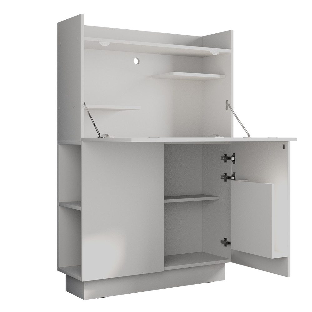 Vicco Regal-Schreibtisch Alena, Weiß, 85 x 27 cm
