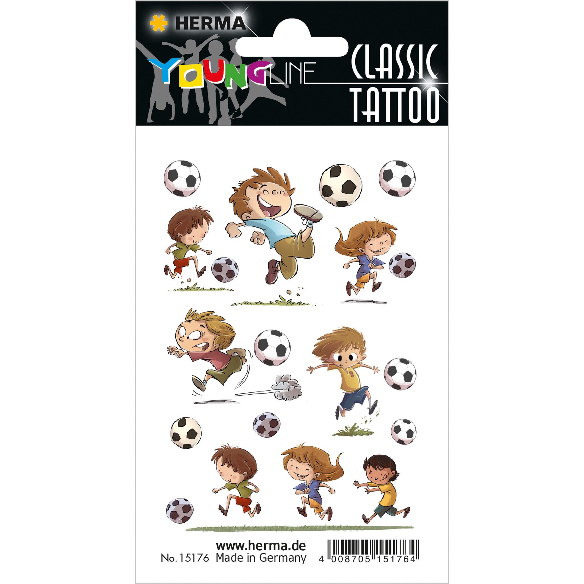 HERMA Etikettenpapier Herma Tattoo Classic Transferfolie Soccers 1 Bl 12 Tattoos