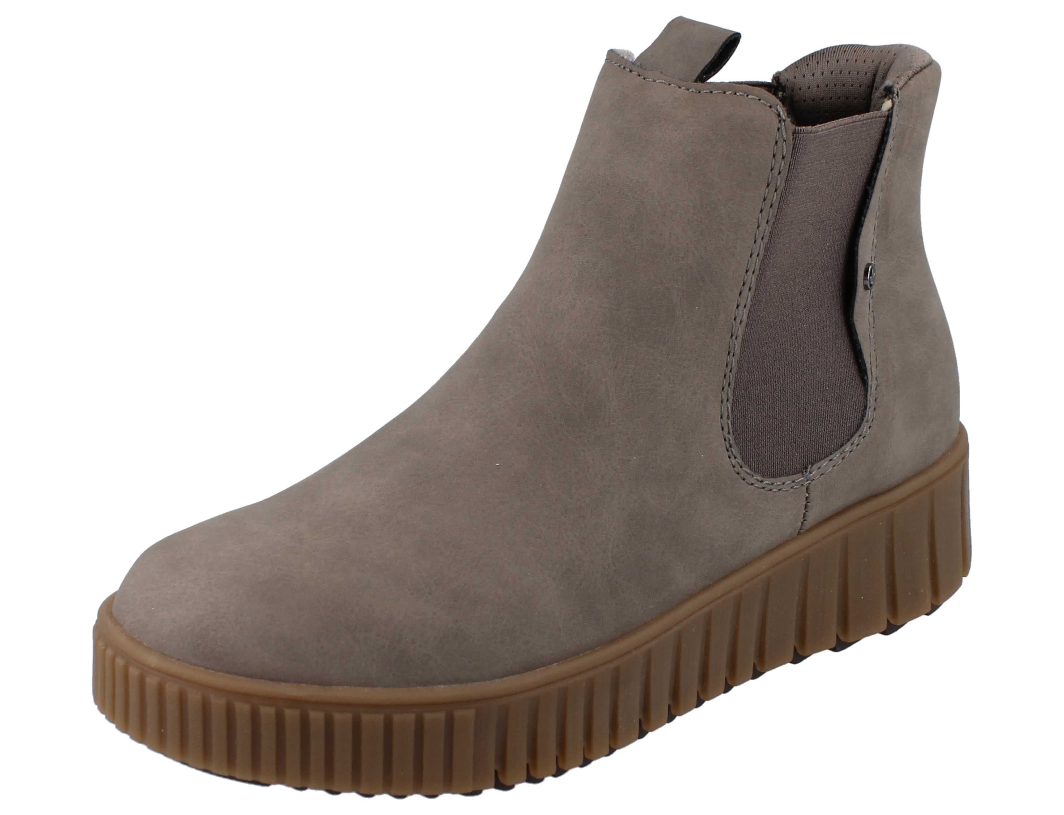 Rieker RIEKER Ready2GO Damen Chelsea Boots grau Kunstleder - Größe: 43 Stiefel