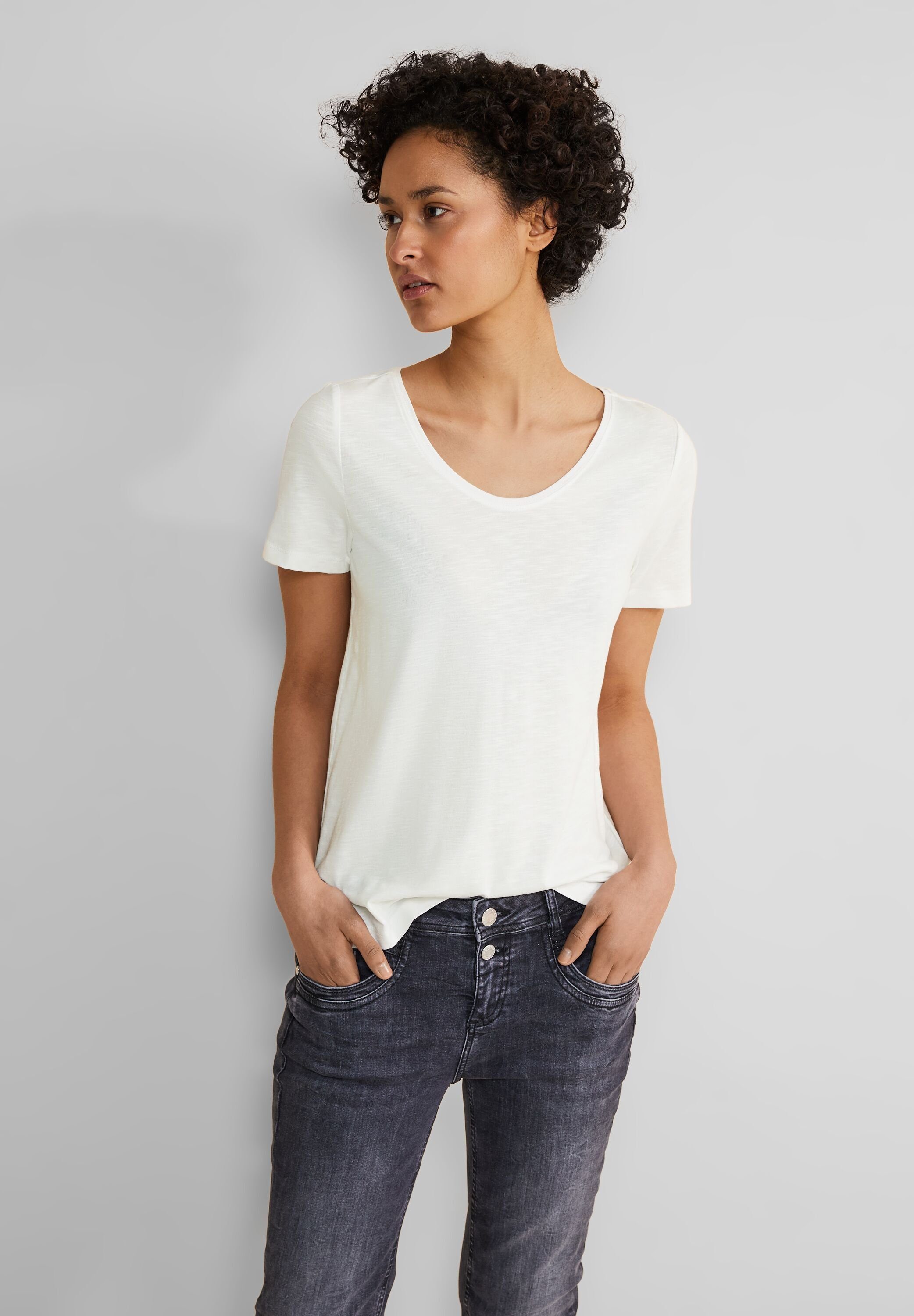 STREET ONE T-Shirt Style Gerda mit längerer Rückseite