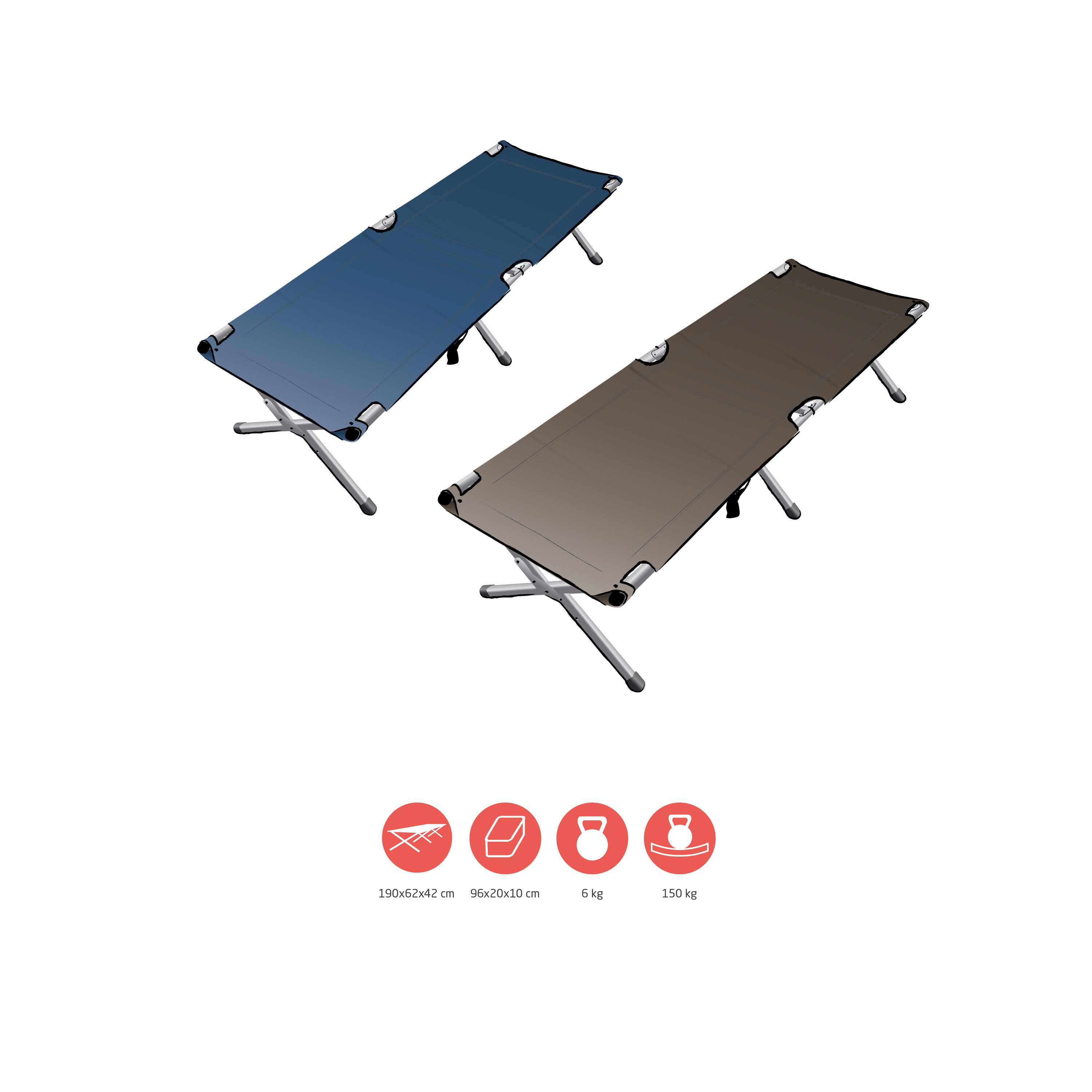 GRAND CANYON Campingliege TOPAZ CAMPING BED M (nein, 1-St., nein) ohne besondere Merkmale