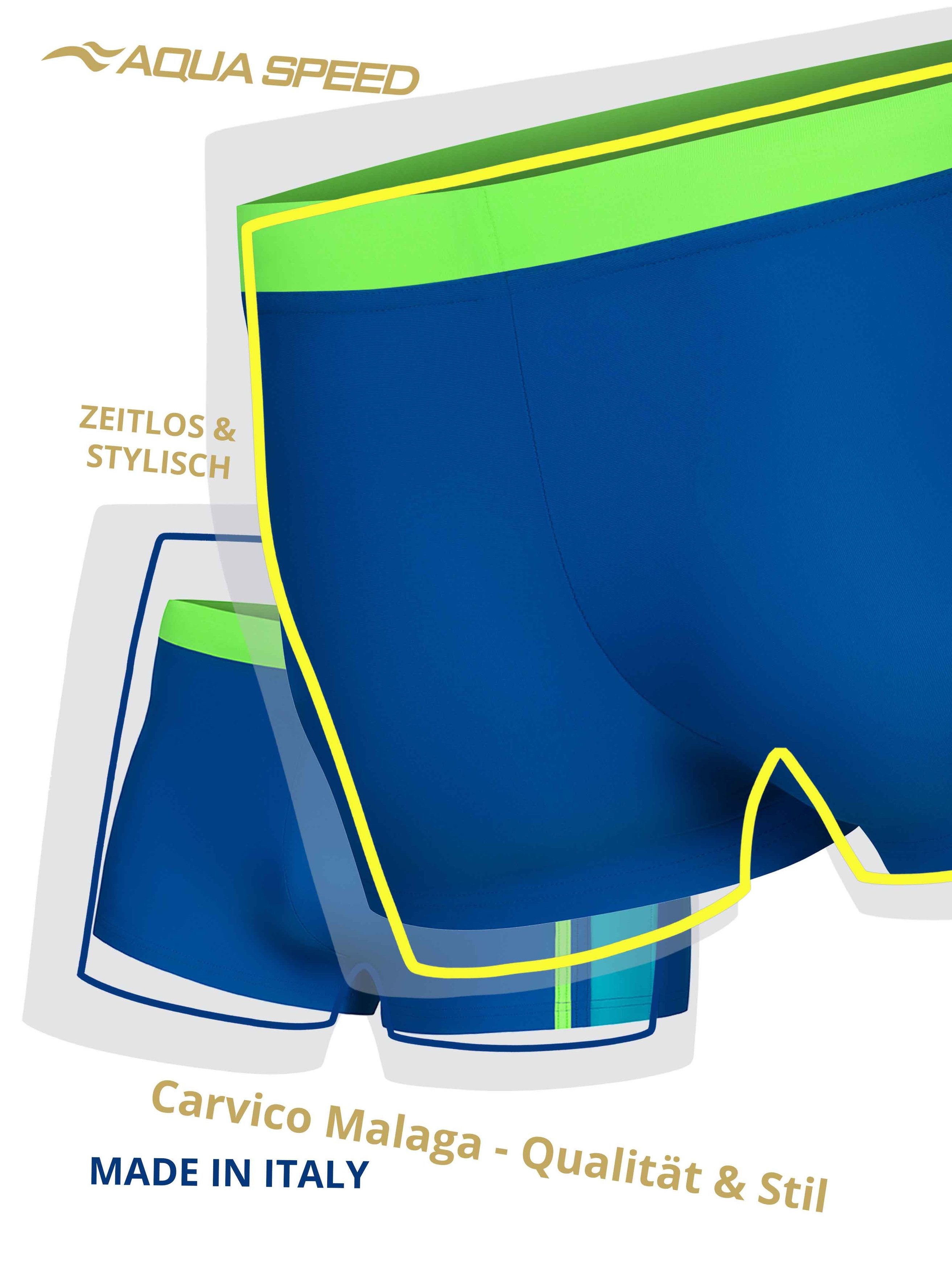 Aqua Speed Badehose Max Schwimmhose für Kinder in Blau-Türkis-Grün – sportlich & bequem (chlorresistente Badehose für regelmäßigen Schwimmunterricht – Gr. 134) Chlor- & UV-beständig – ideal für Pool, Therme & Freibad