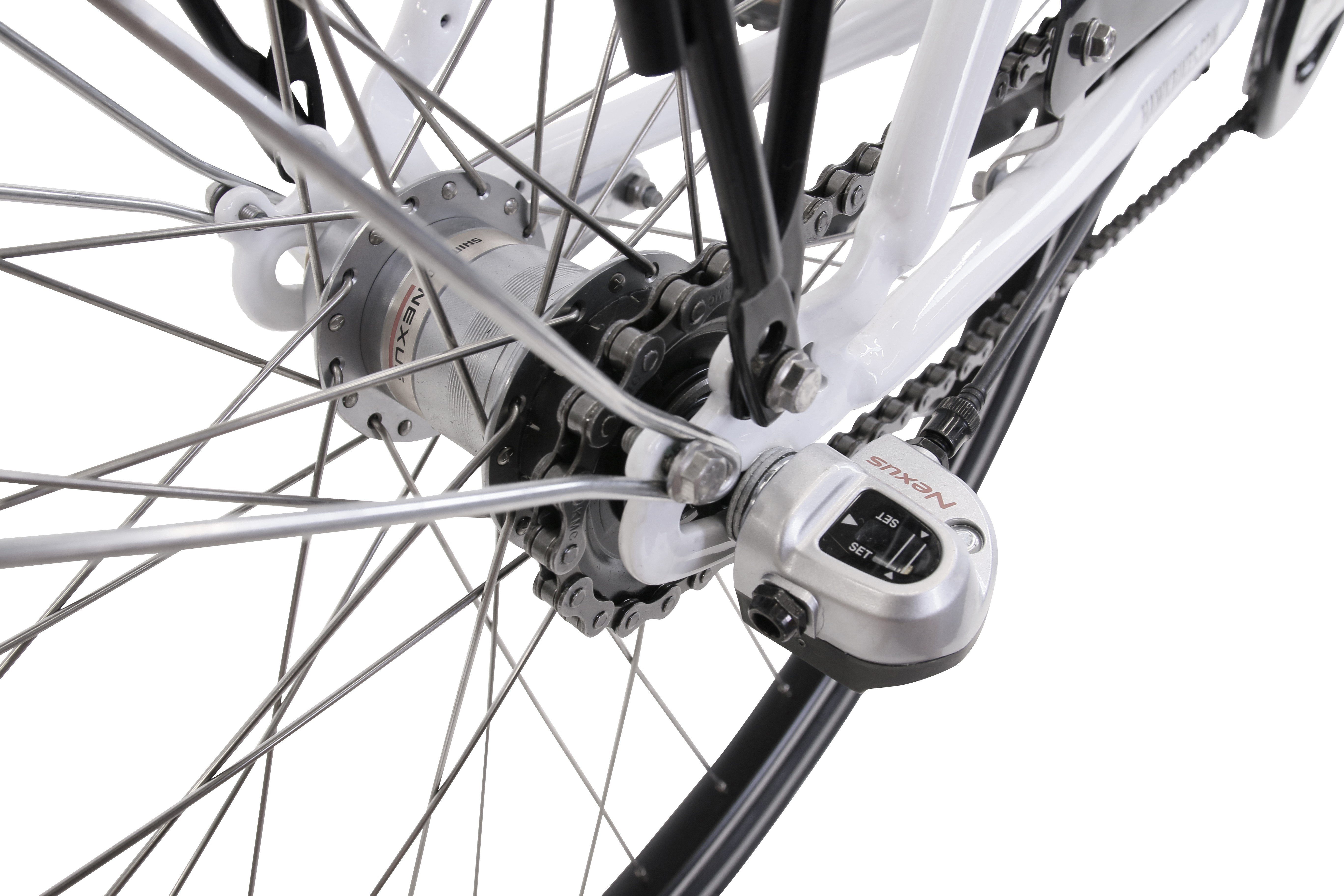 HAWK Schaltwerk Bikes White, Premium Nexus 3 Gang Shimano Wave HAWK City Cityrad