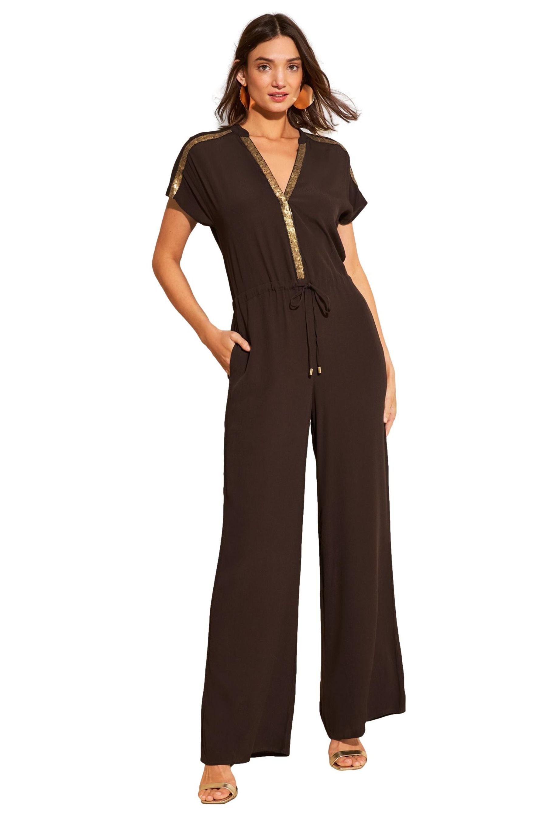 Love & Roses Jumpsuit Love & Roses Jumpsuit mit Pailletten, Regular (1-tlg)