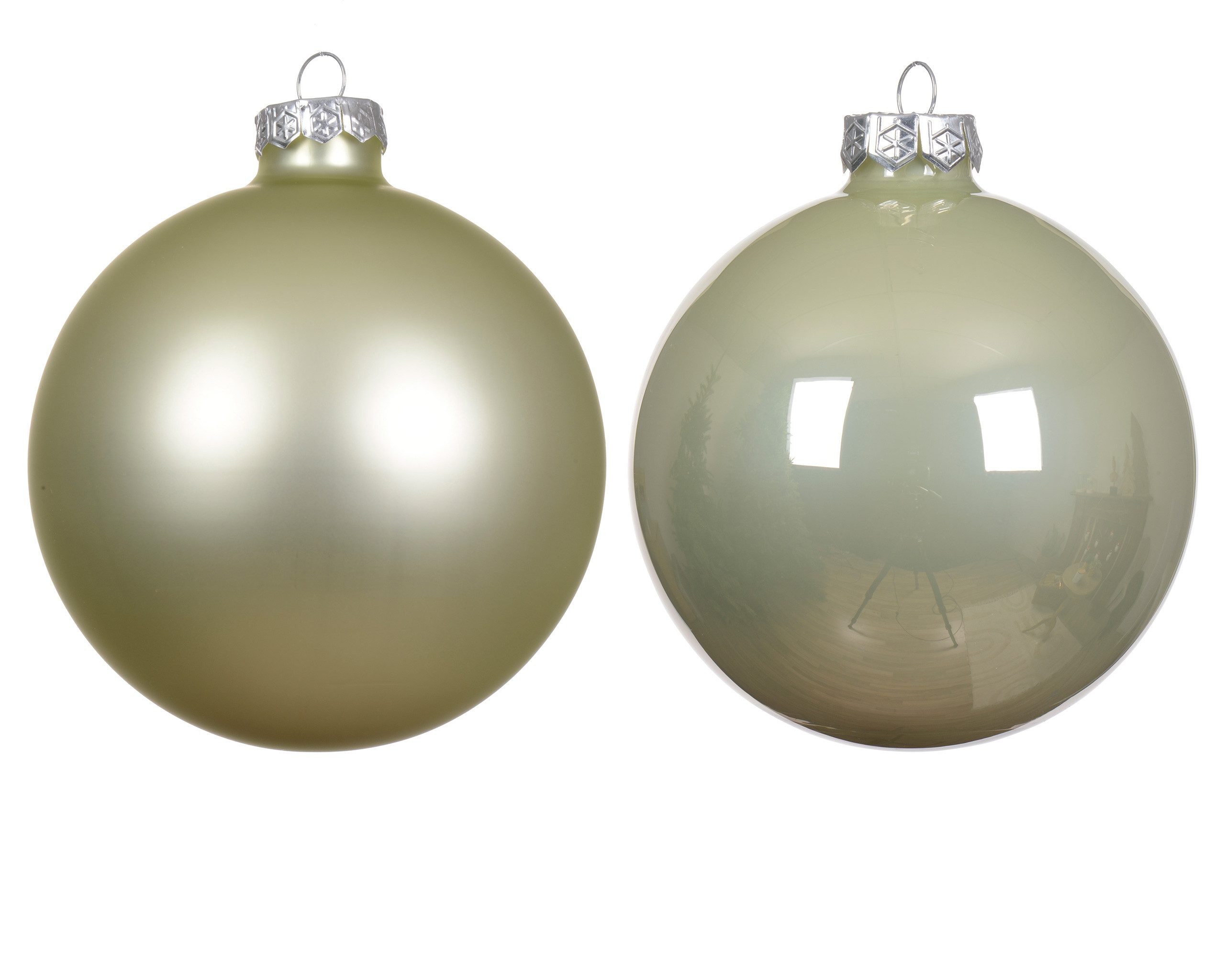 Kaemingk Weihnachtsbaumkugel, Weihnachtskugeln Glas 6cm x 10 Stück - Hell Minze